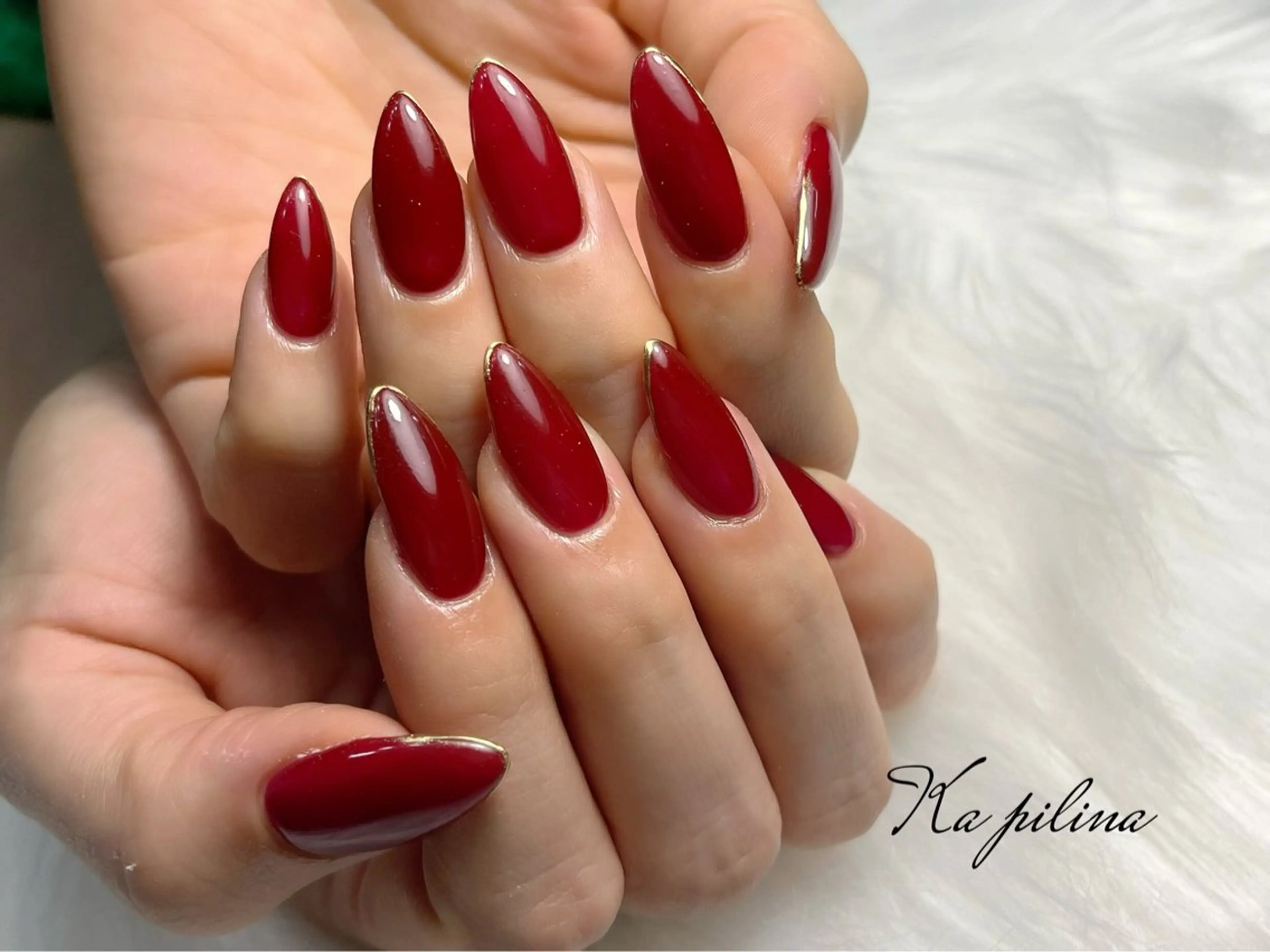 ネイル ボルドー Ka pilina所属・♡プライベートサロン Ka pilina♡のネイルデザイン