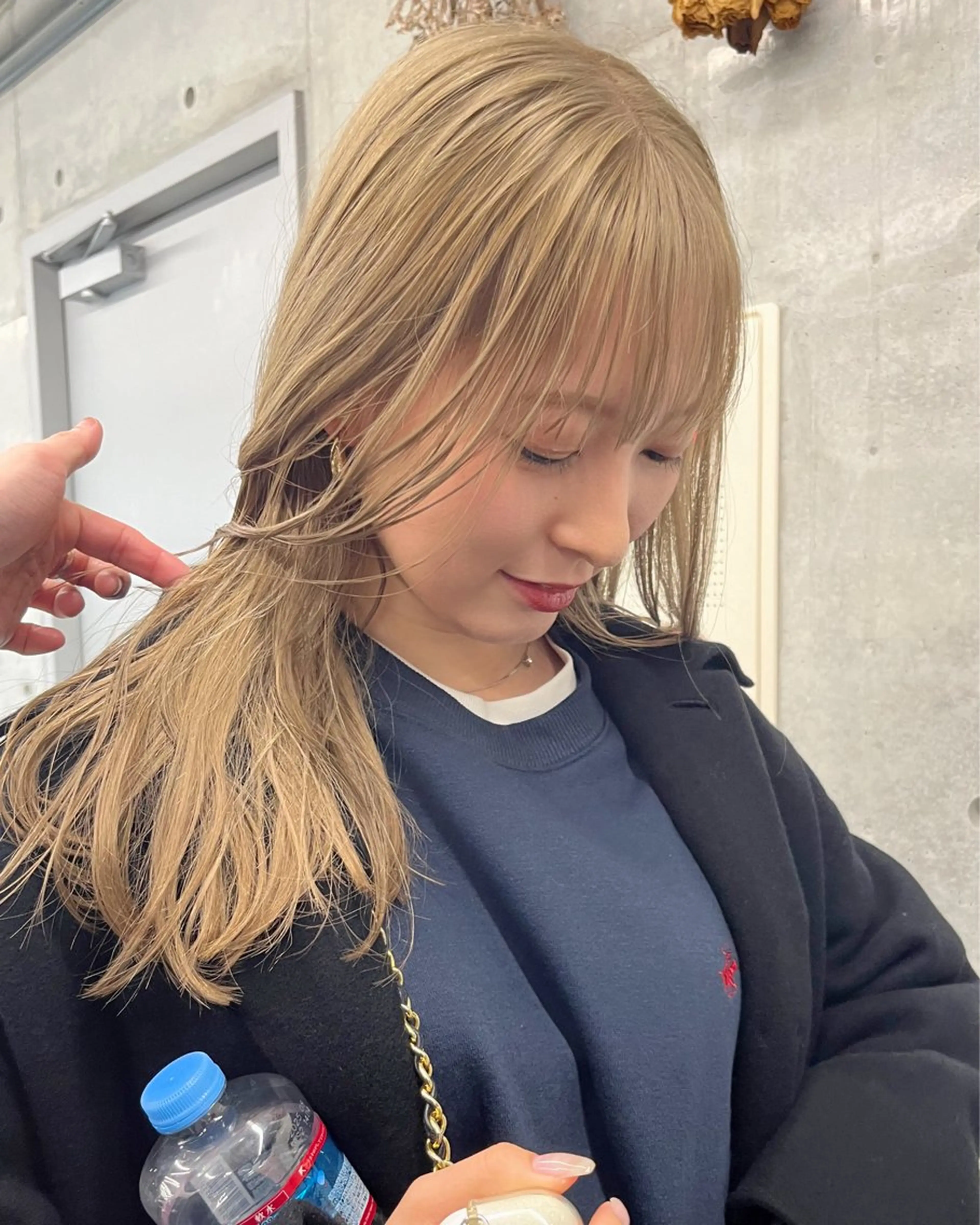 セミロング カラー ヘアカラー ダブルカラー/ ケアブリーチ/クニトのヘアスタイル