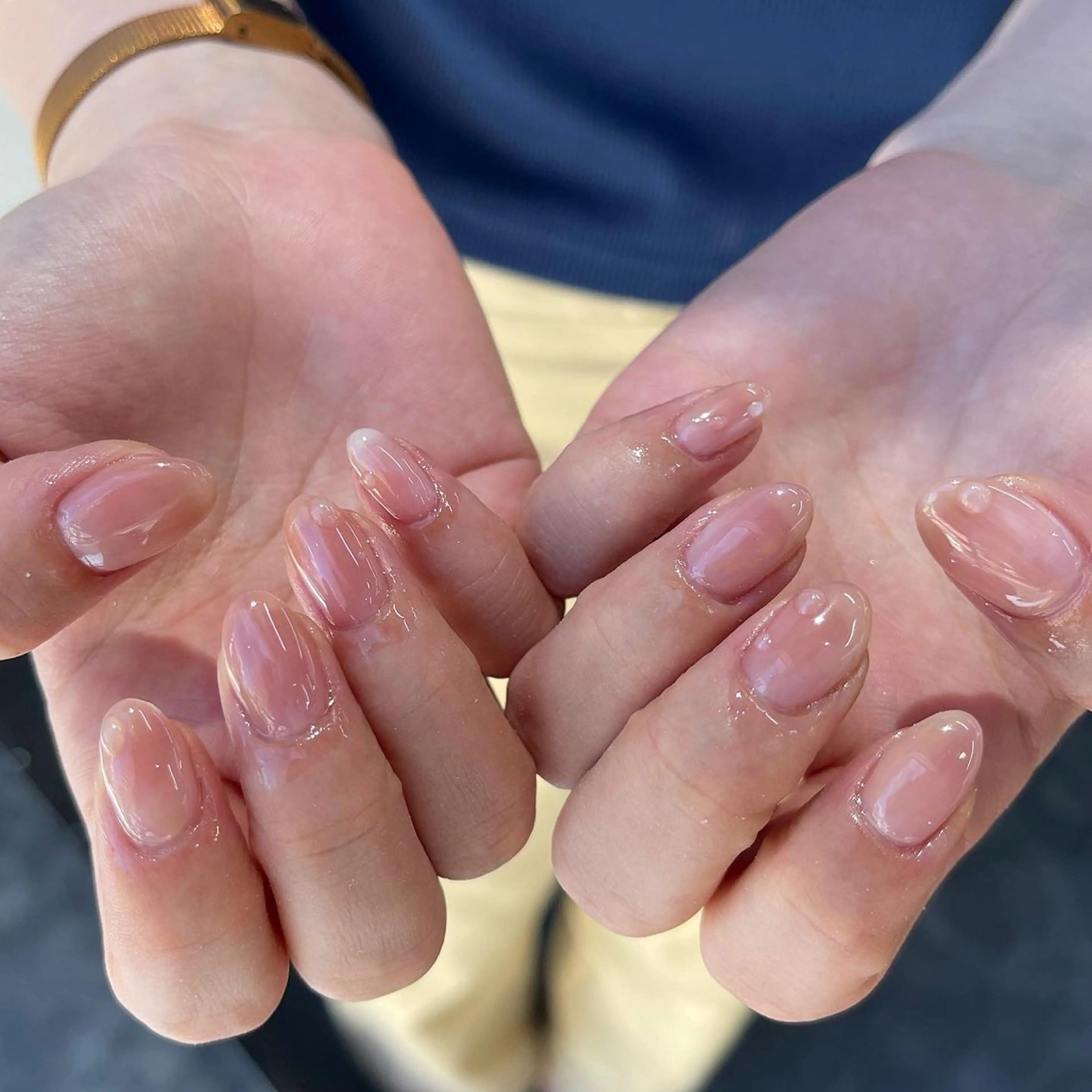 ネイル フレンチネイル マグネットネイル ニュアンスネイル ワンカラーネイル ハンドネイル GRANDE大須 Cecil💜のネイルデザイン