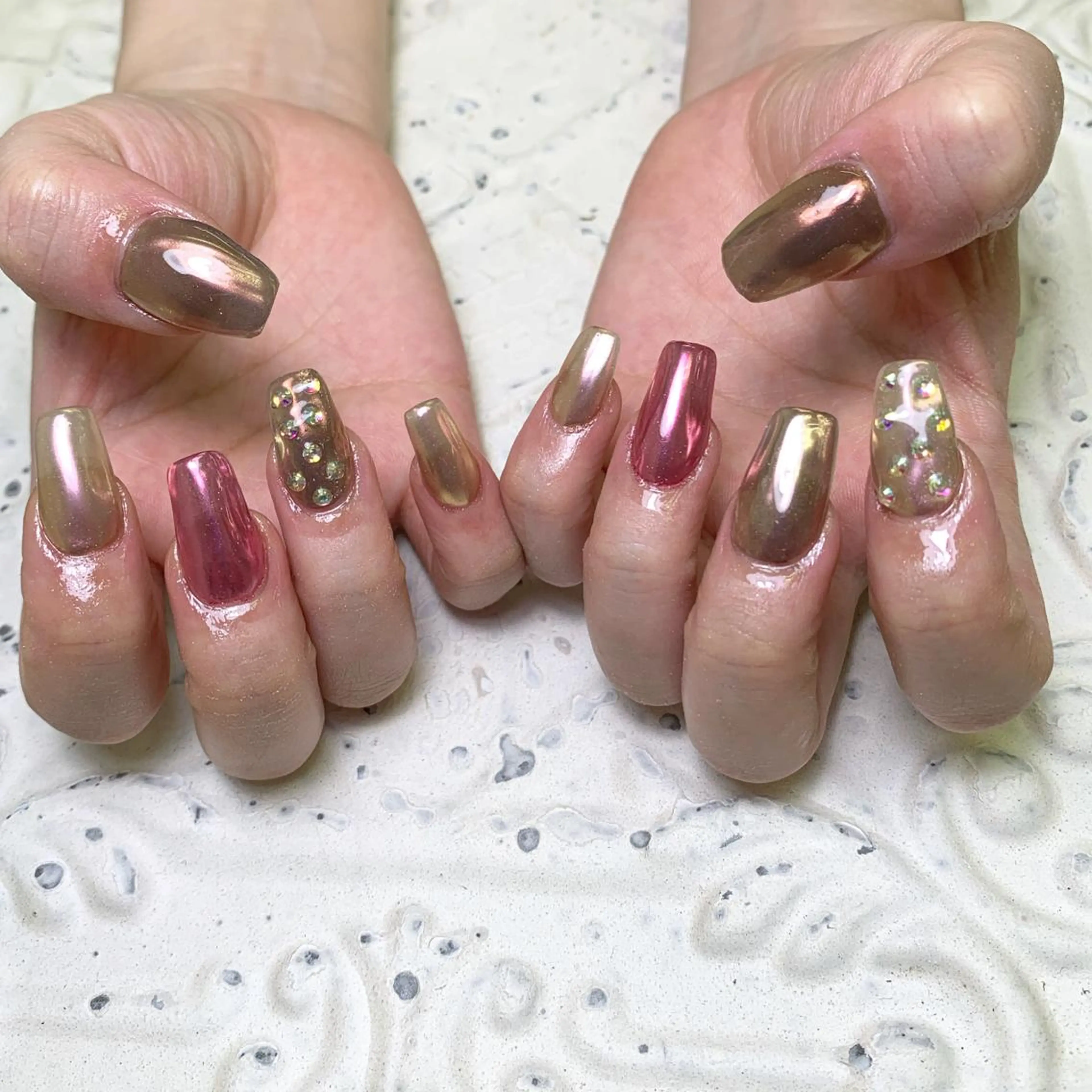 ネイル ミラーネイル スカルプネイル musee art所属・Musee art 亀戸店のネイルデザイン