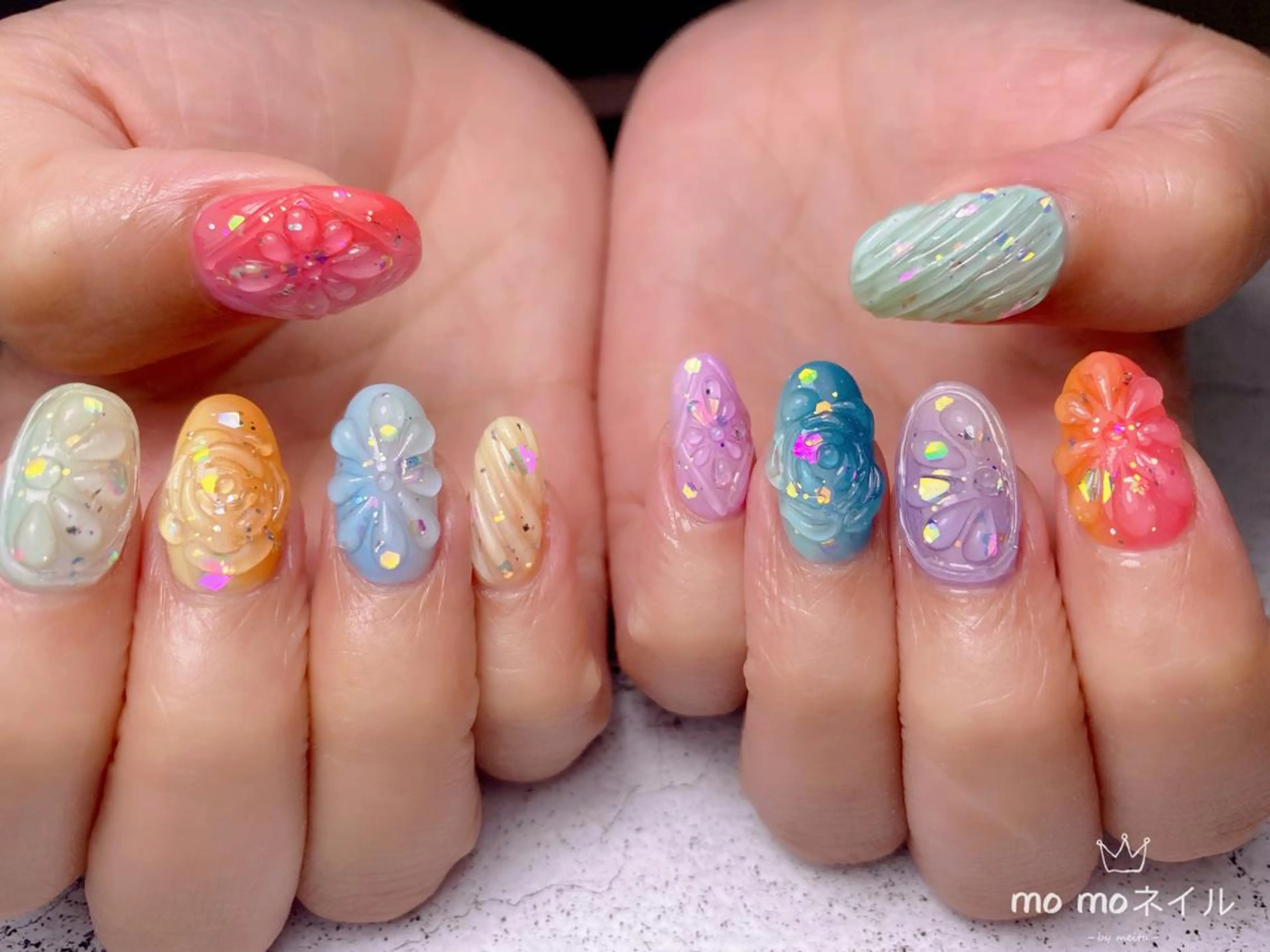 【ハンド自爪】ぷっくりフルーツアート120分仕放題¥12900の写真