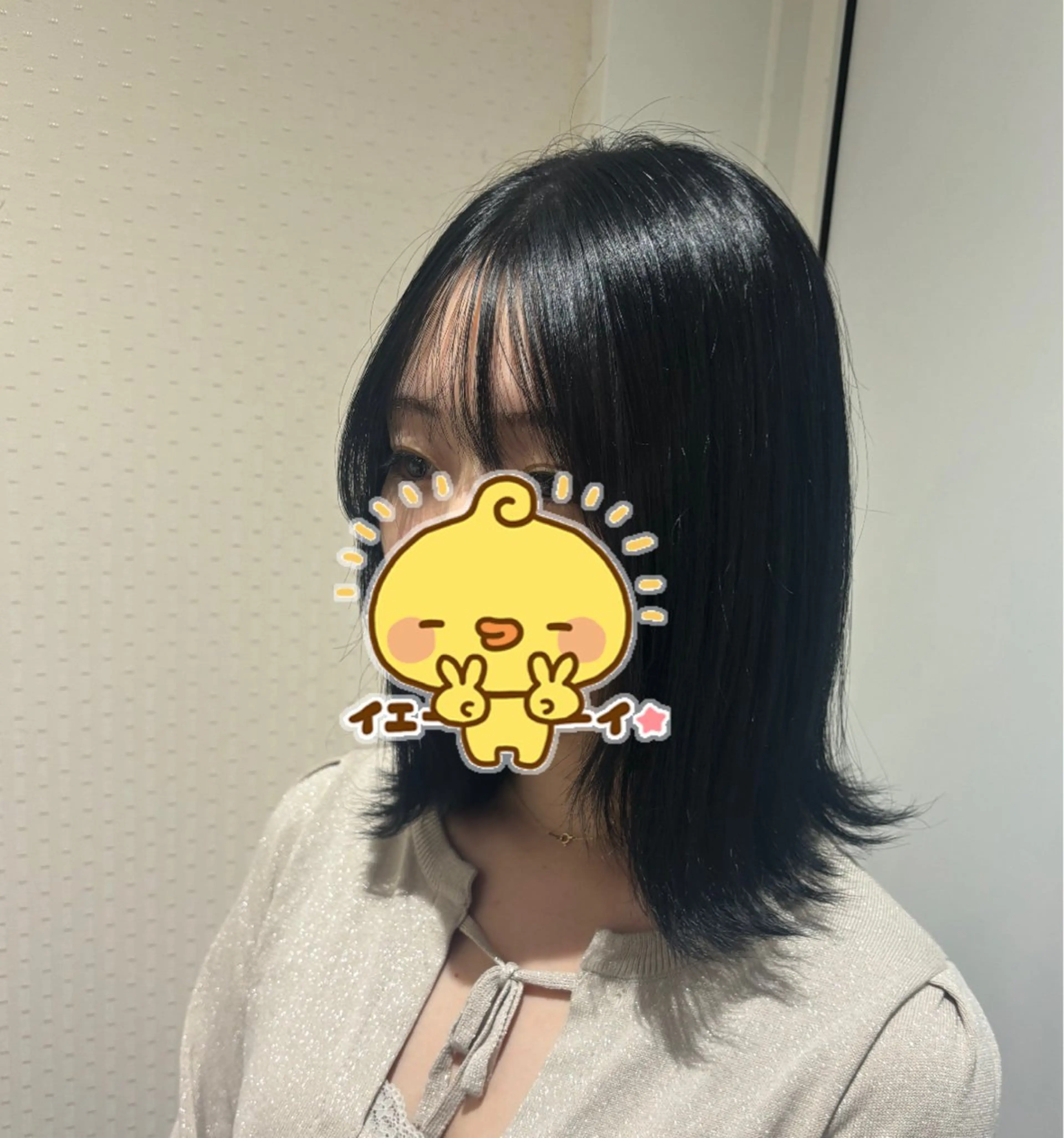 カラー 黒髪 ブルーカラー ブルーブラック ヘアカラー Les Saisons EX 大宮店所属・間島 叶のヘアスタイル