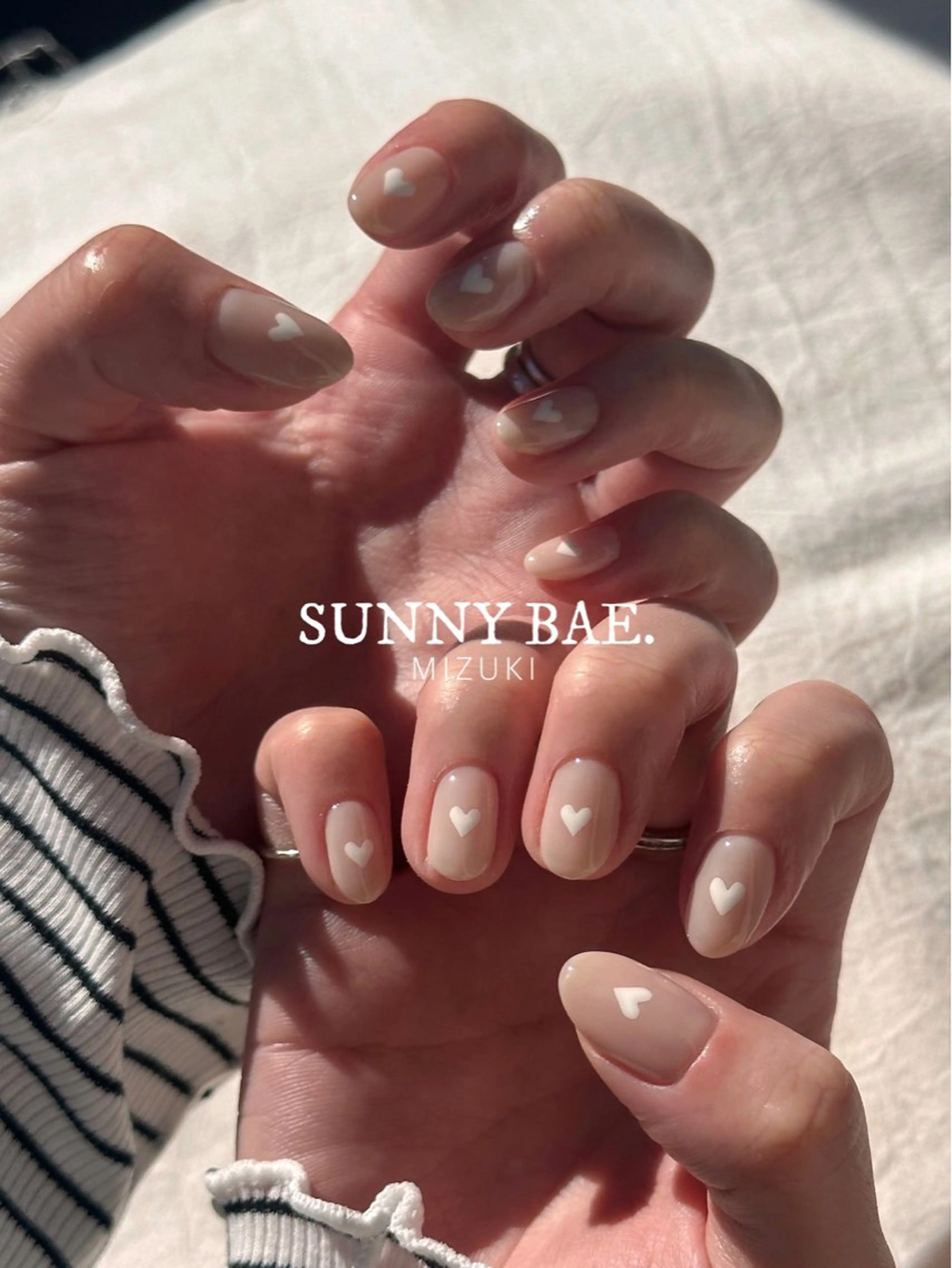 ネイル ハート オフィスネイル ワンカラーネイル SUNNY BAE. 🌼MIZUKIのネイルデザイン