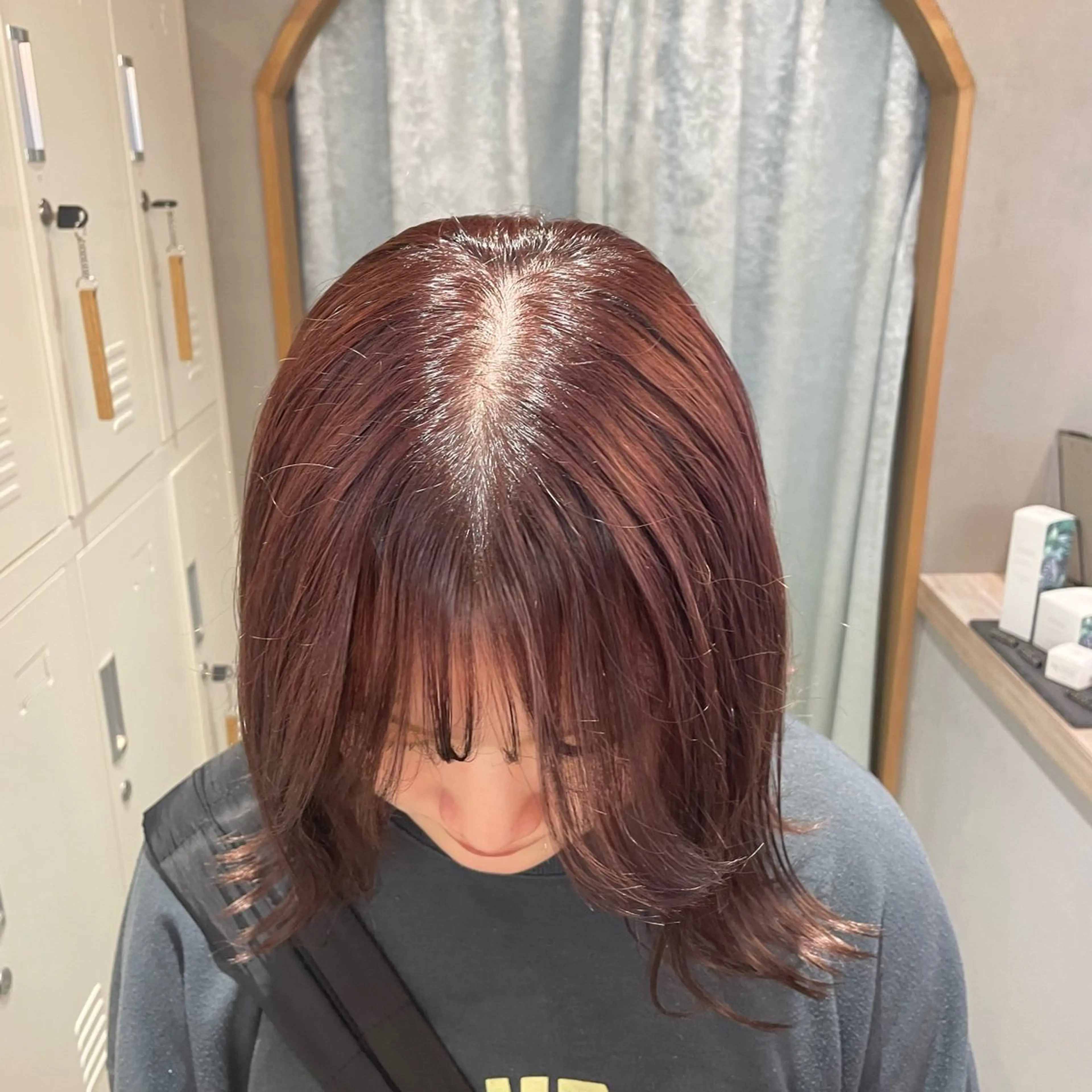 ミディアム ヘアカラー トリートメント オリーブベージュ/シ ョートボブたまき🧡のヘアスタイル