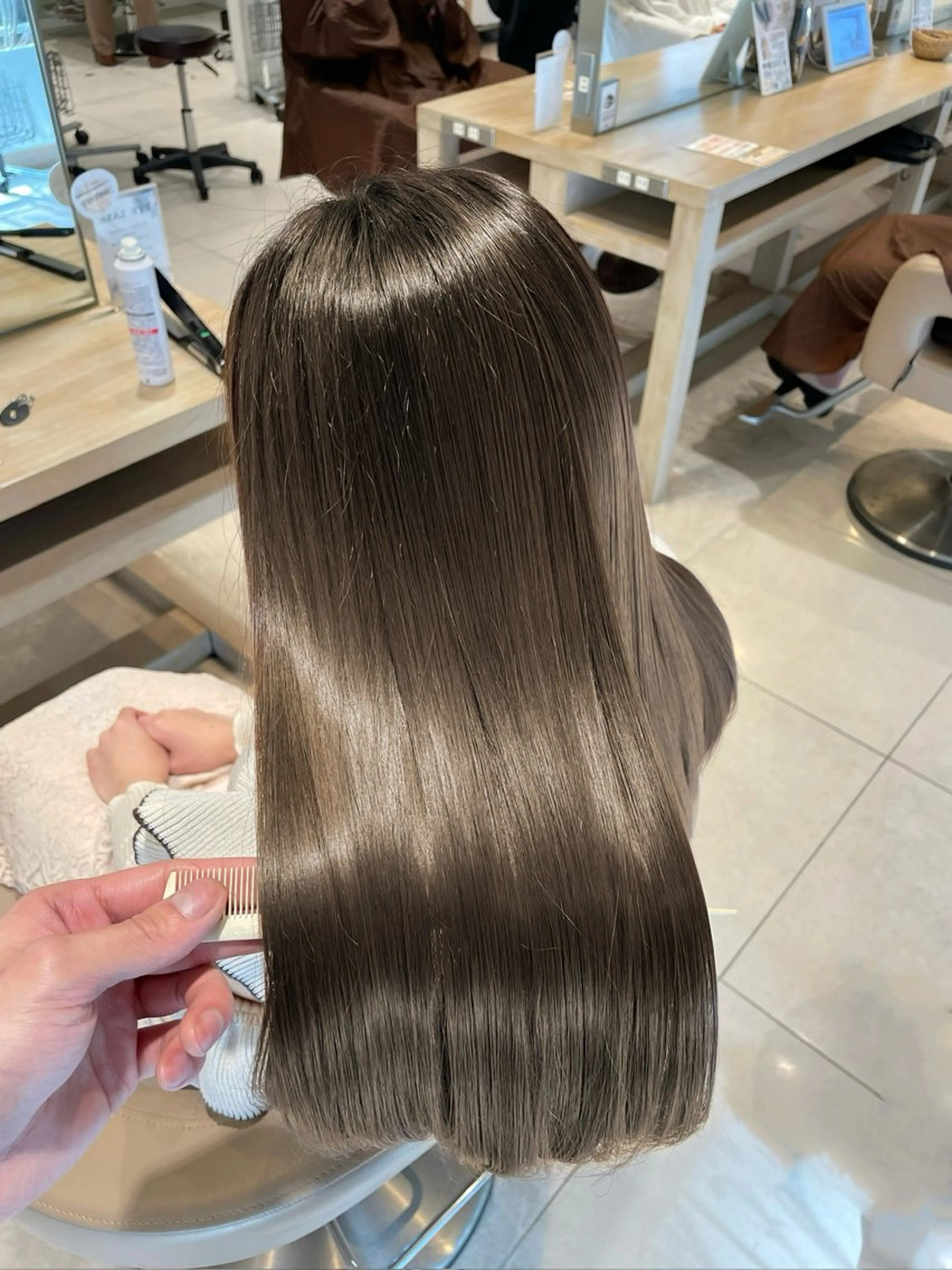 ロング 縮毛矯正 カット 縮毛矯正 トリートメント 当日予約◎/艶カラー /縮毛矯正/雨森大晃のヘアスタイル