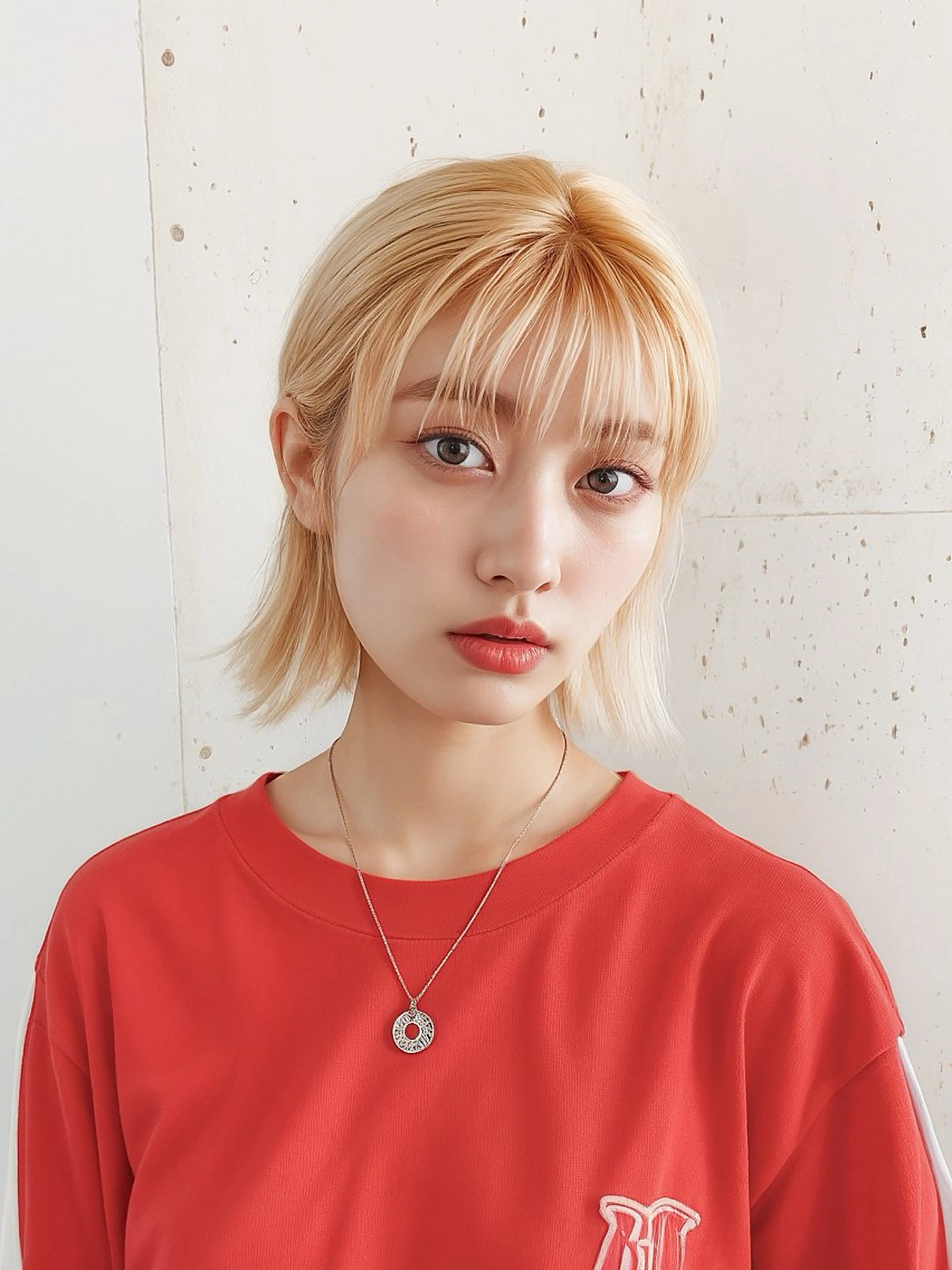 ミディアム カラー 🌈派手髪ハイトーン 🌈鈴木亮太🌈のヘアスタイル