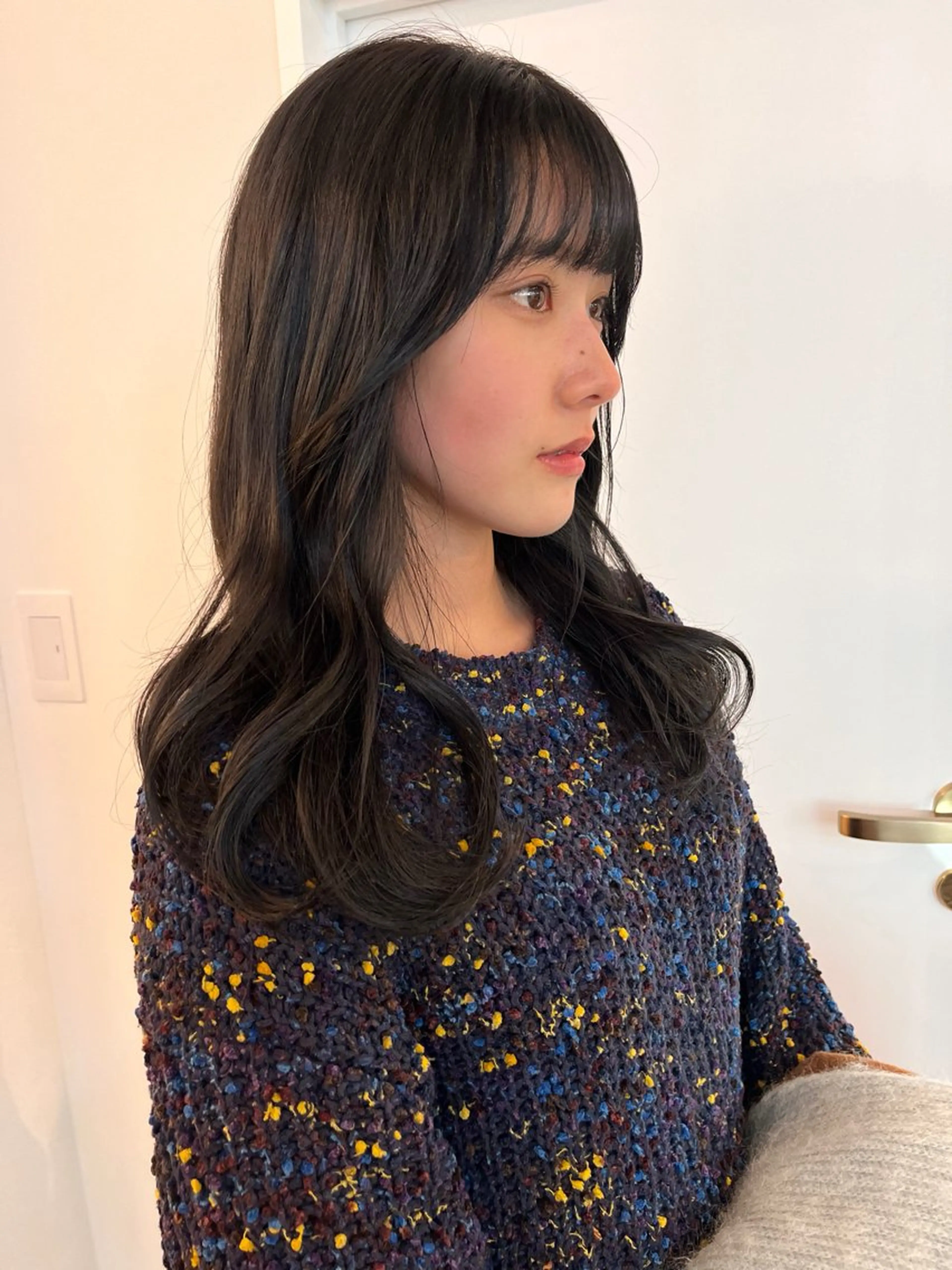 ロング カラー 透明感カラー ヘアカラー トリートメント レイヤーカット/韓国 ヘア/ honokaのヘアスタイル