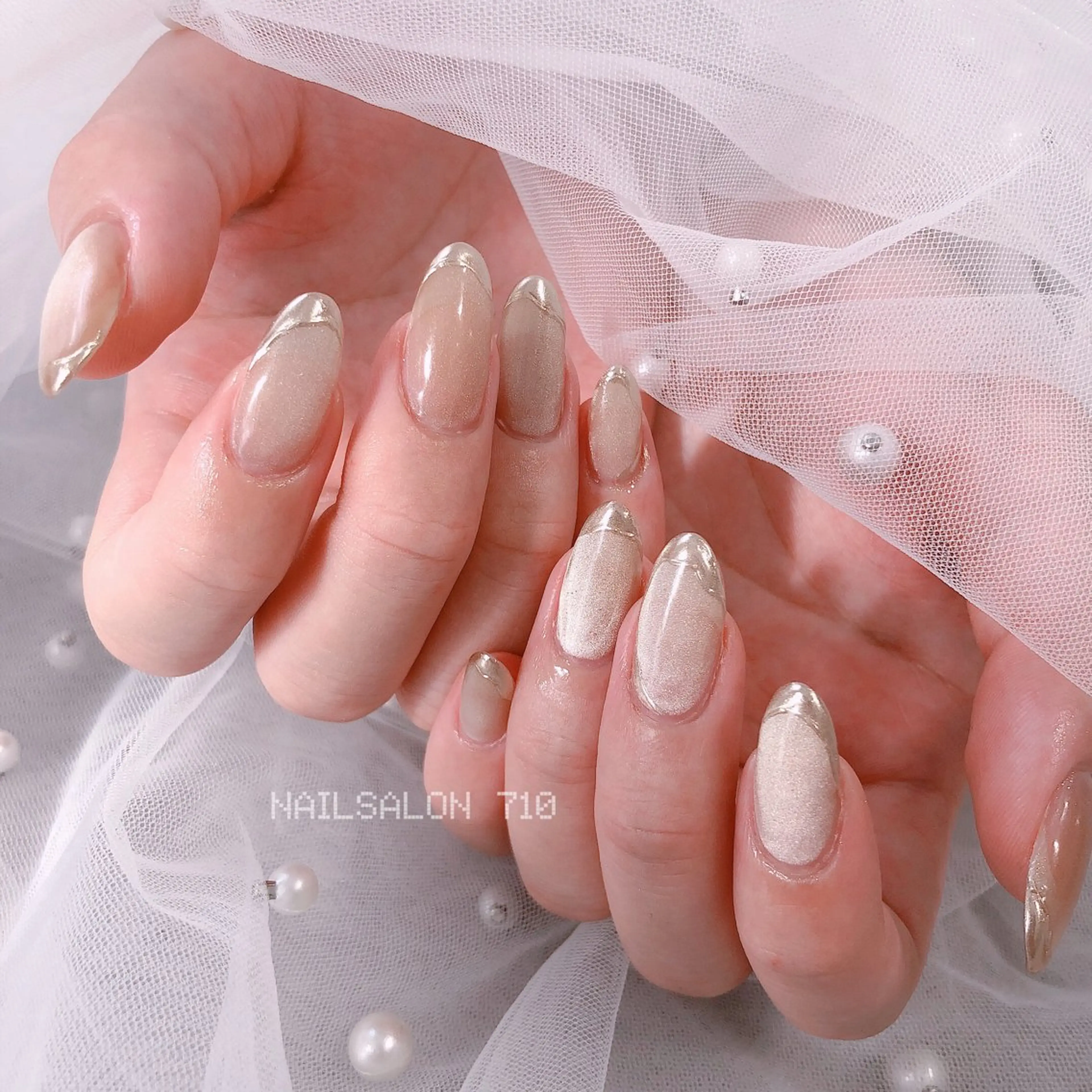 ネイル フレンチネイル マグネットネイル ミラーネイル ハンドネイル フットネイル ナナイチゼロ I.Naoのネイルデザイン