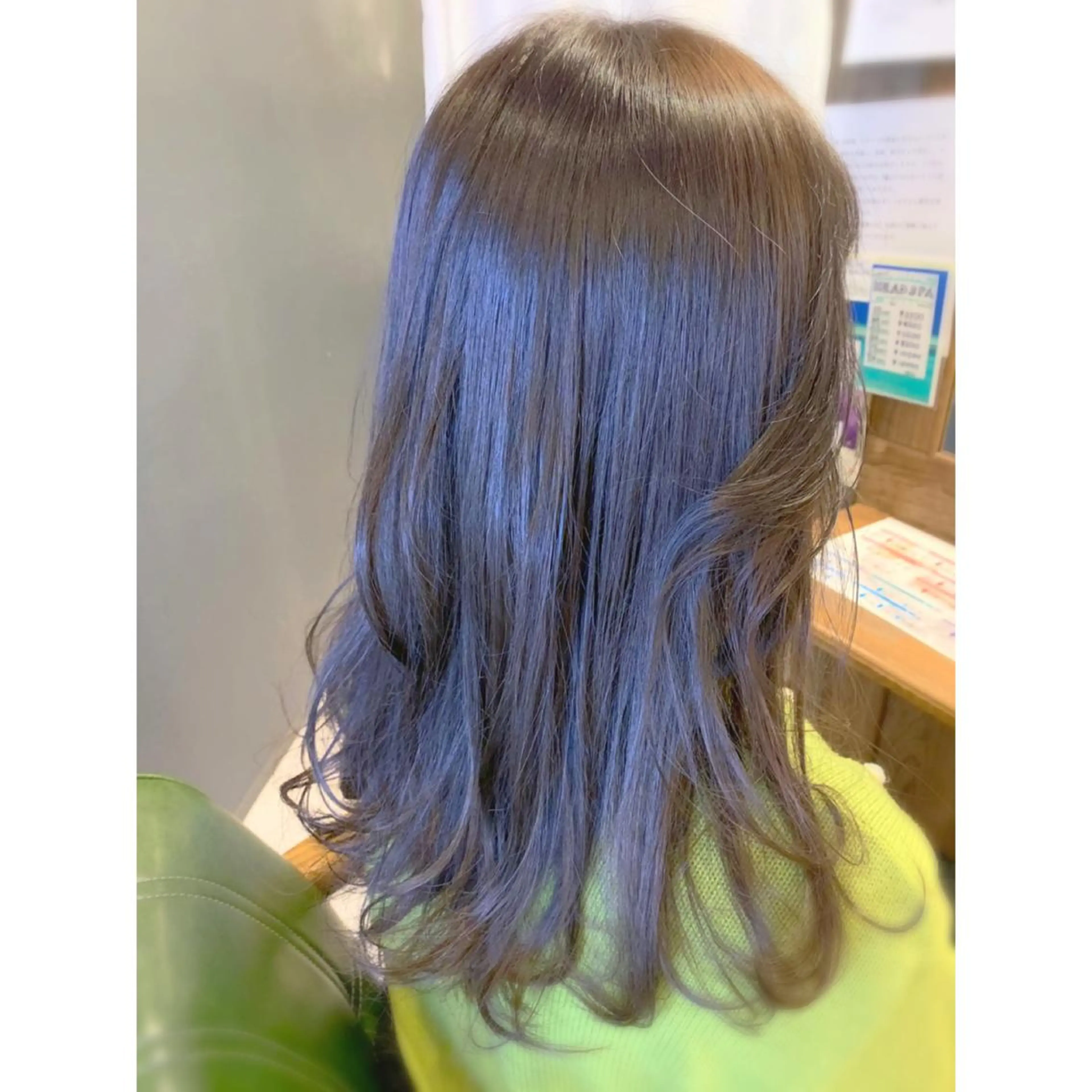 セミロング カラー アッシュ ベージュカラー 黒髪 透明感カラー ネイビーカラー カット 縮毛矯正 トリートメント ✨縮毛矯正✨髪質改善 ナカシマ ユミのヘアスタイル