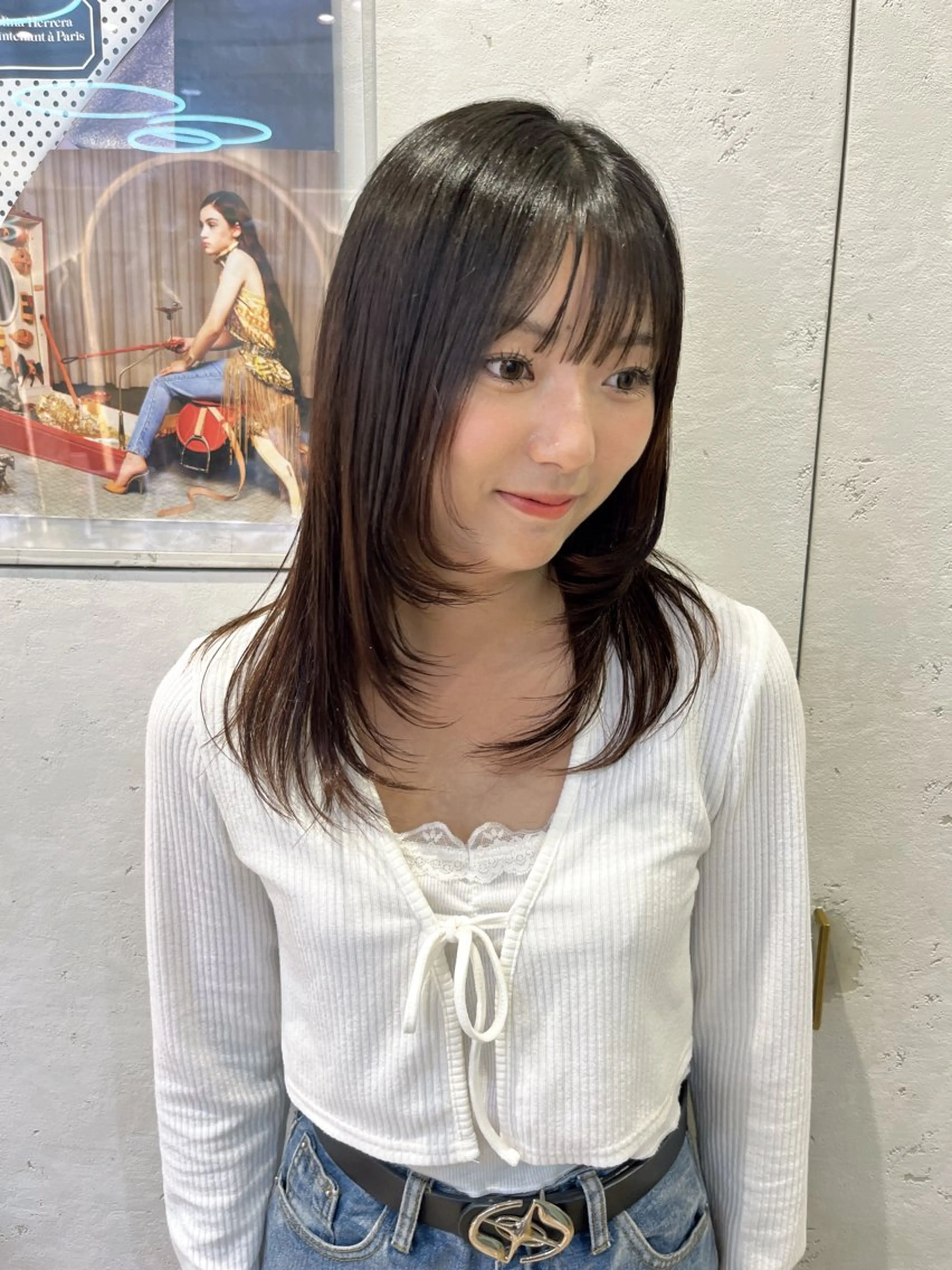 セミロング 池袋/似合わせ/縮毛 髪質改善【ugen】のヘアスタイル