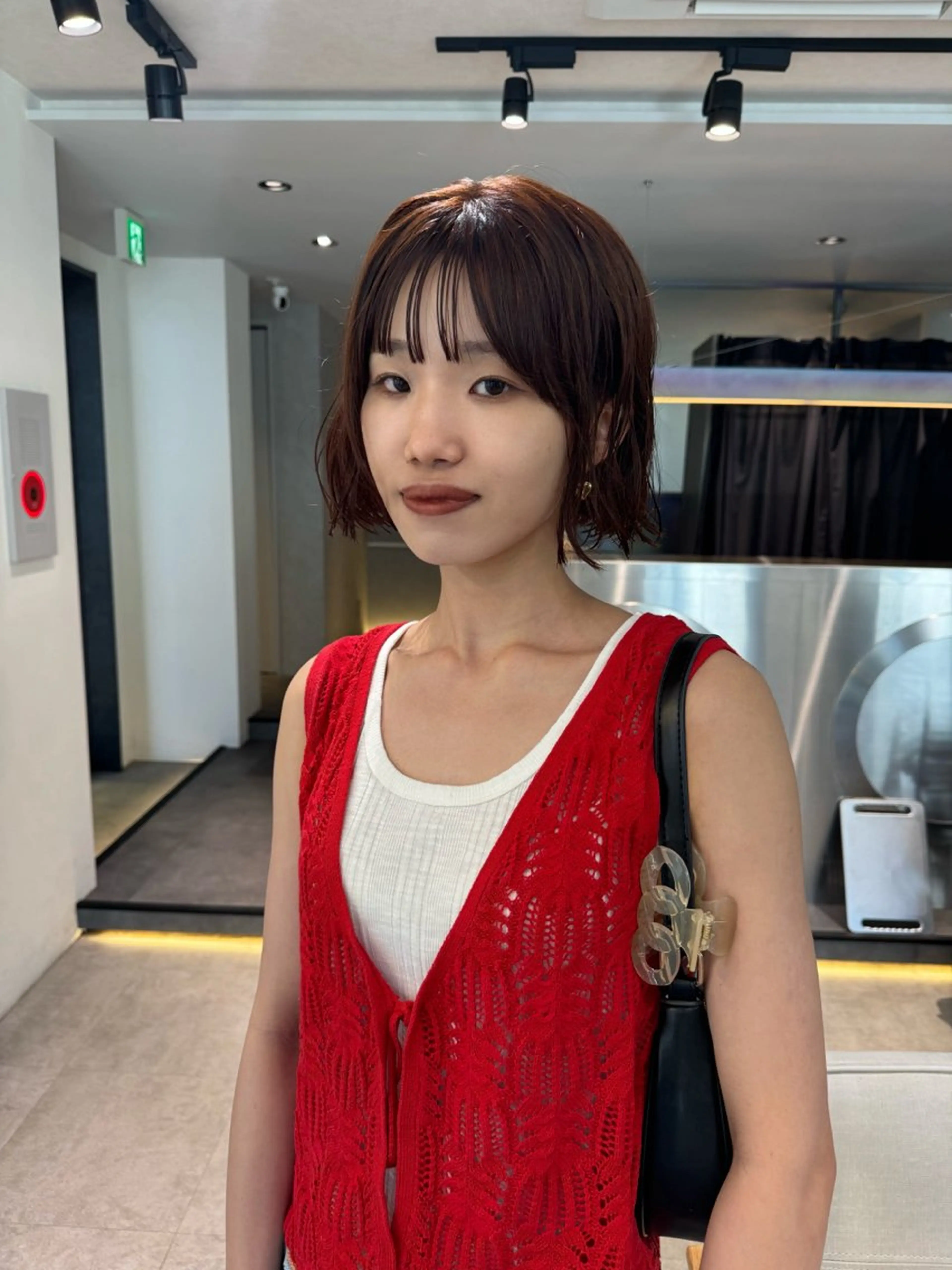 ショート カラー パーマ オレンジ カット ヘアカラー パーマ Qin shaire salon 原宿所属・🌿パーマ/ボブ/ レイヤー/Mikiのヘアスタイル