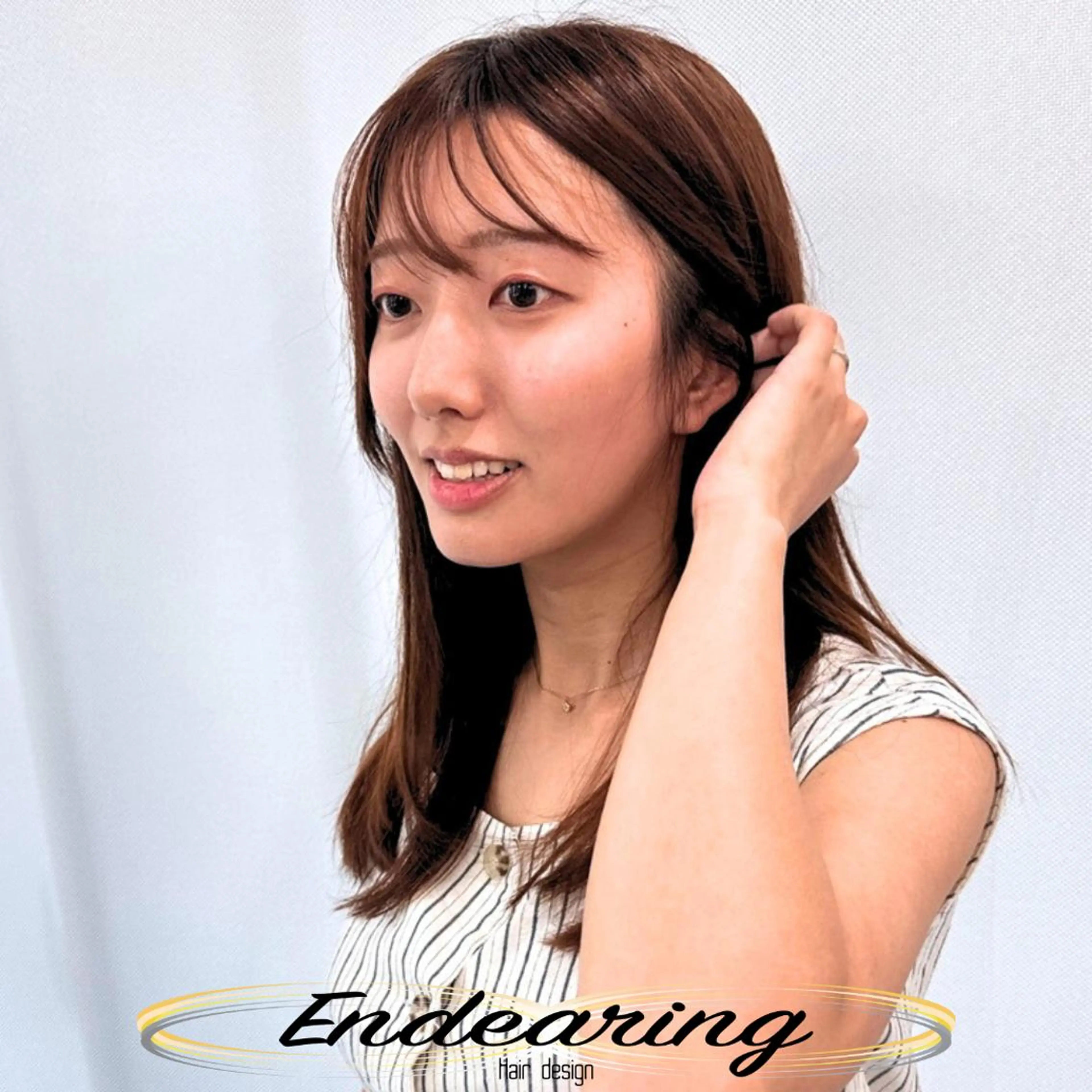セミロング アッシュ レイヤーカット 似合わせカット カット ヘアカラー Endearing 銀座/レイヤーカットのヘアスタイル