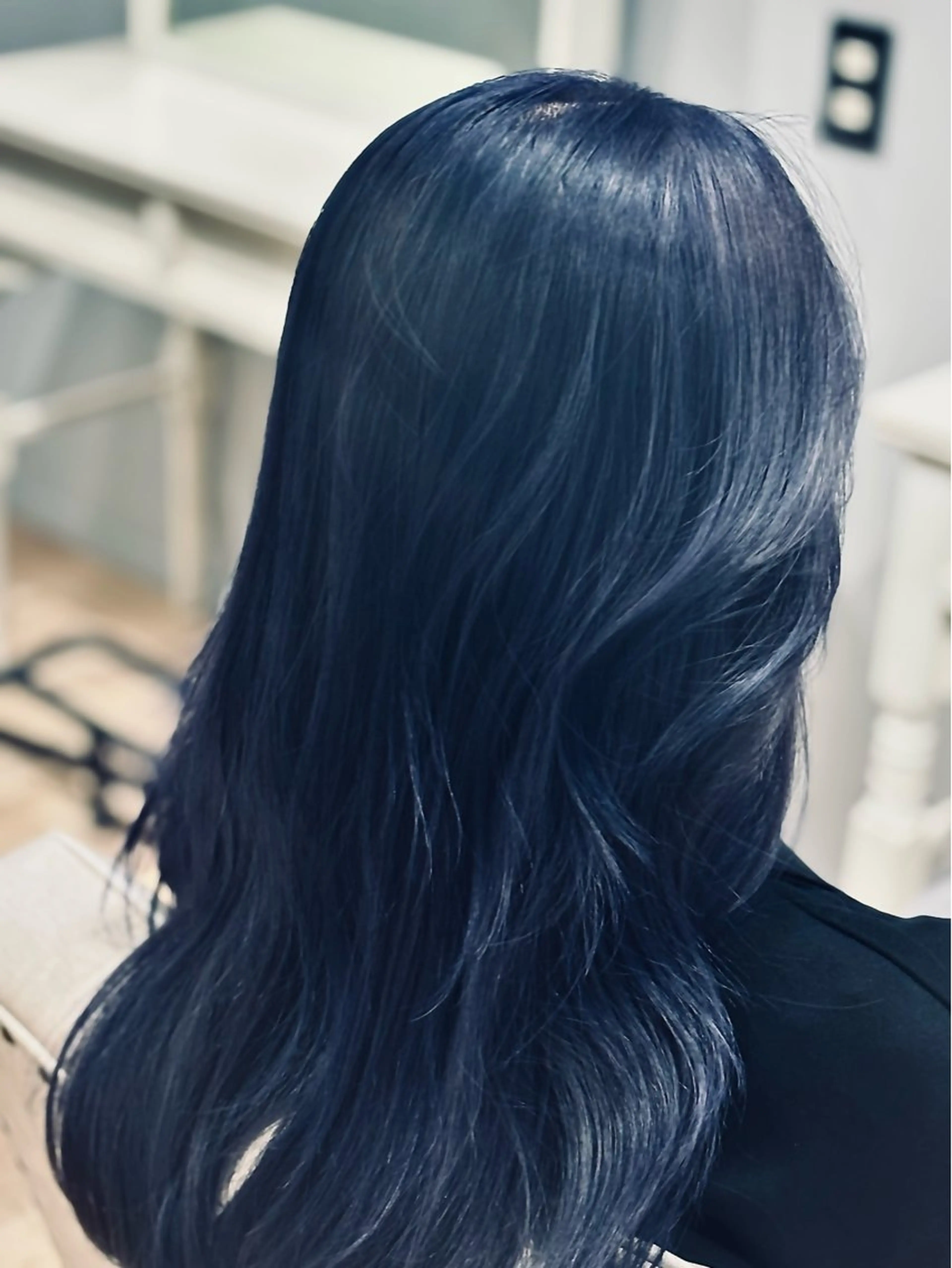 ロング カラー ブルーカラー ブルーパープル ネイビーカラー パープルカラー Helm所属・久次米 智人のヘアスタイル