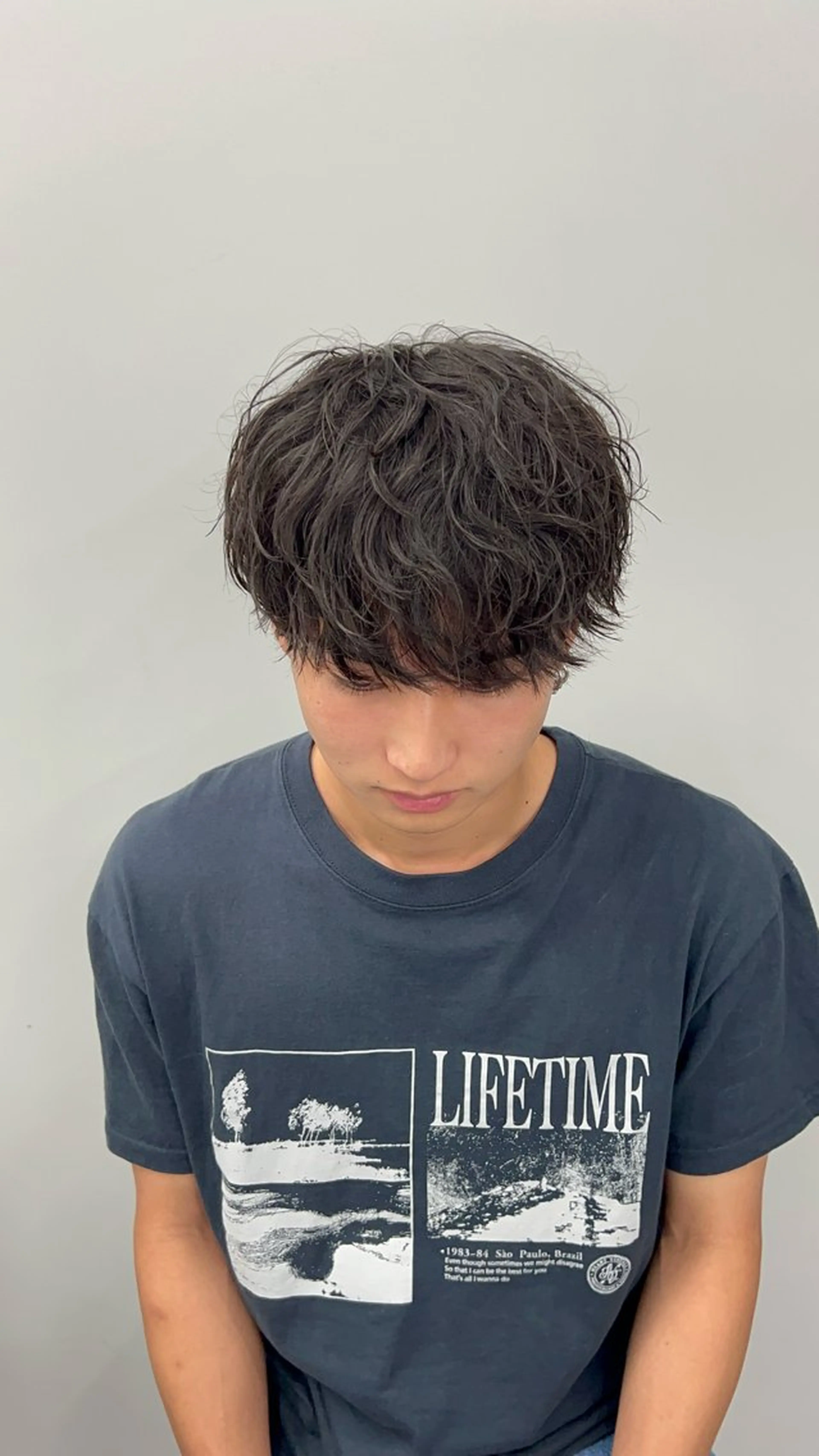 パーマ メンズ メンズパーマ 波巻きパーマ BLEACHi江俣店 齋藤仁夢のヘアスタイル