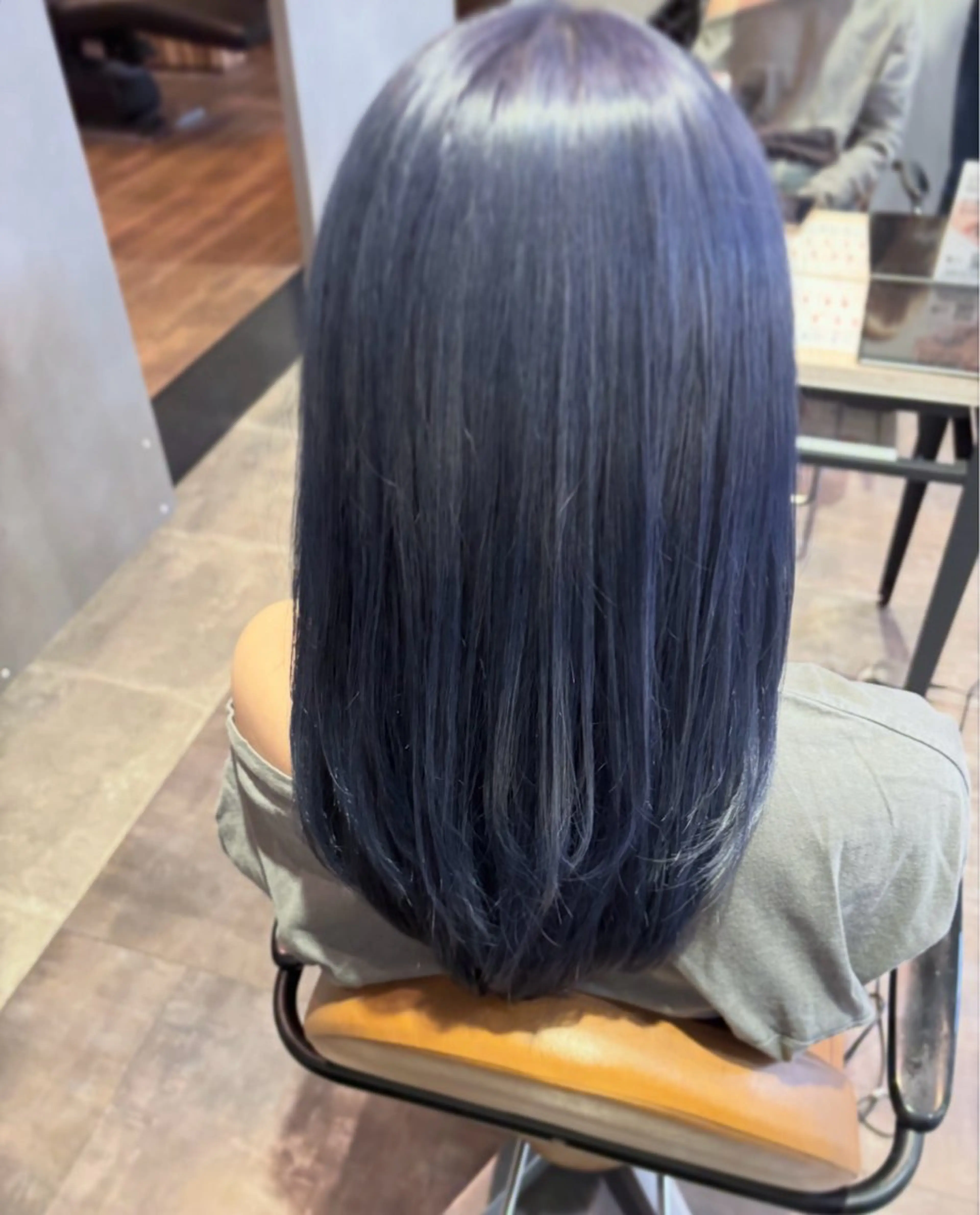 ロング カラー ネイビーカラー バイオレットカラー ヘアカラー Nakamura Ruruのヘアスタイル