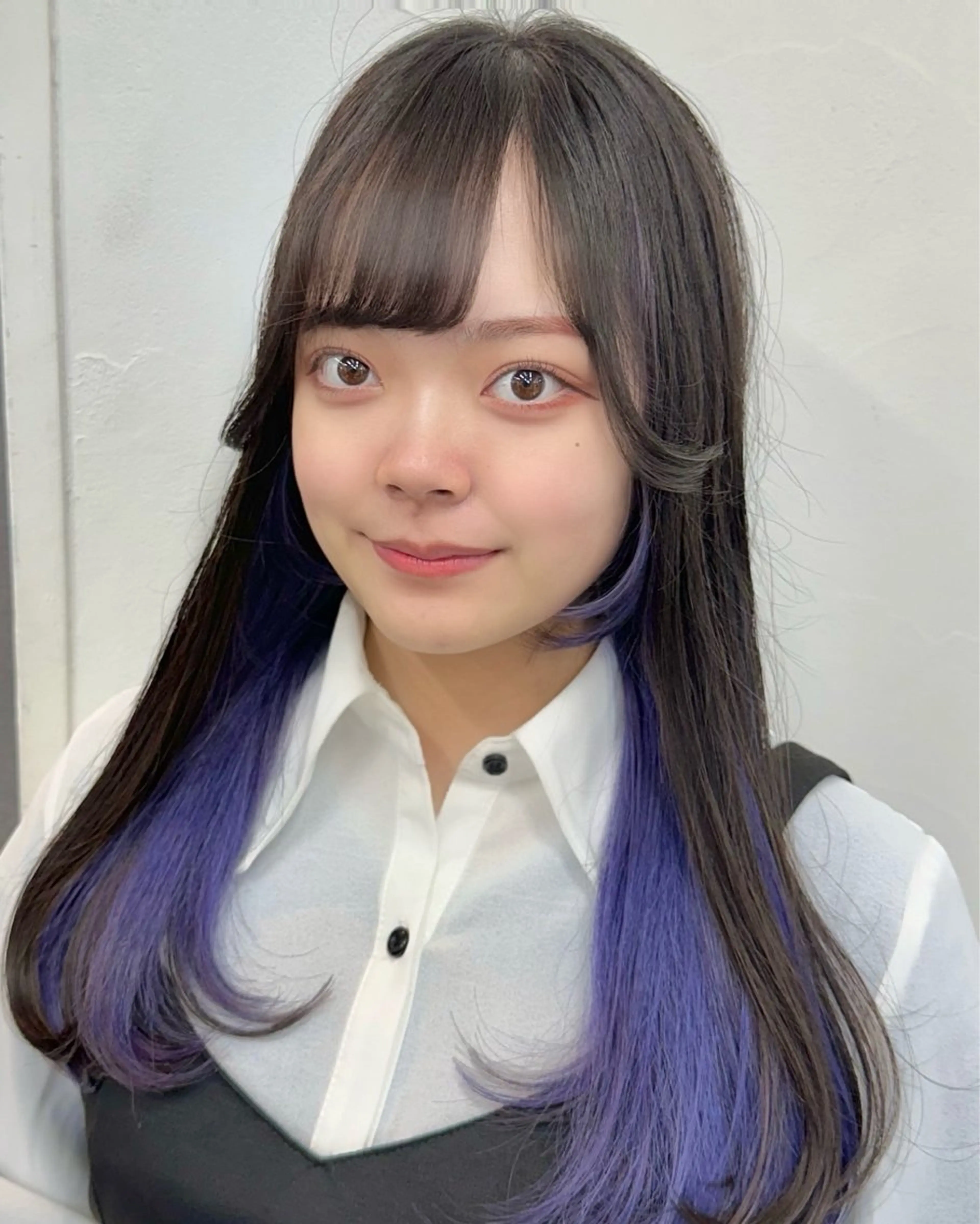 ロング カラー ブリーチ ケアブリーチ インナーカラー ラベンダーカラー 韓国風ヘア カット ヘアカラー トリートメント インナーカラー/レイ ヤーカット♡/マキシのヘアスタイル