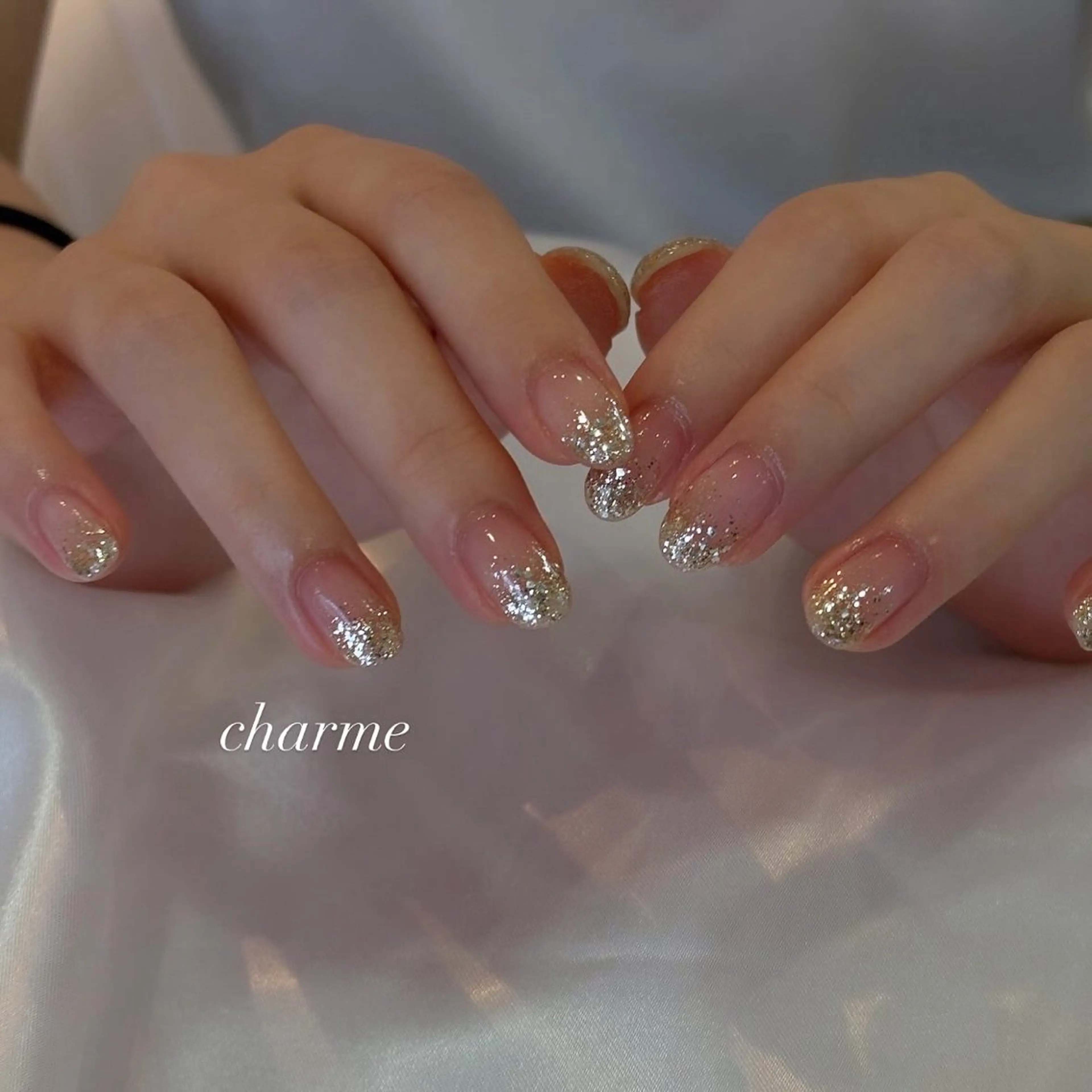 ネイル ラメ(グリッター) ハンドネイル charme nailのネイルデザイン