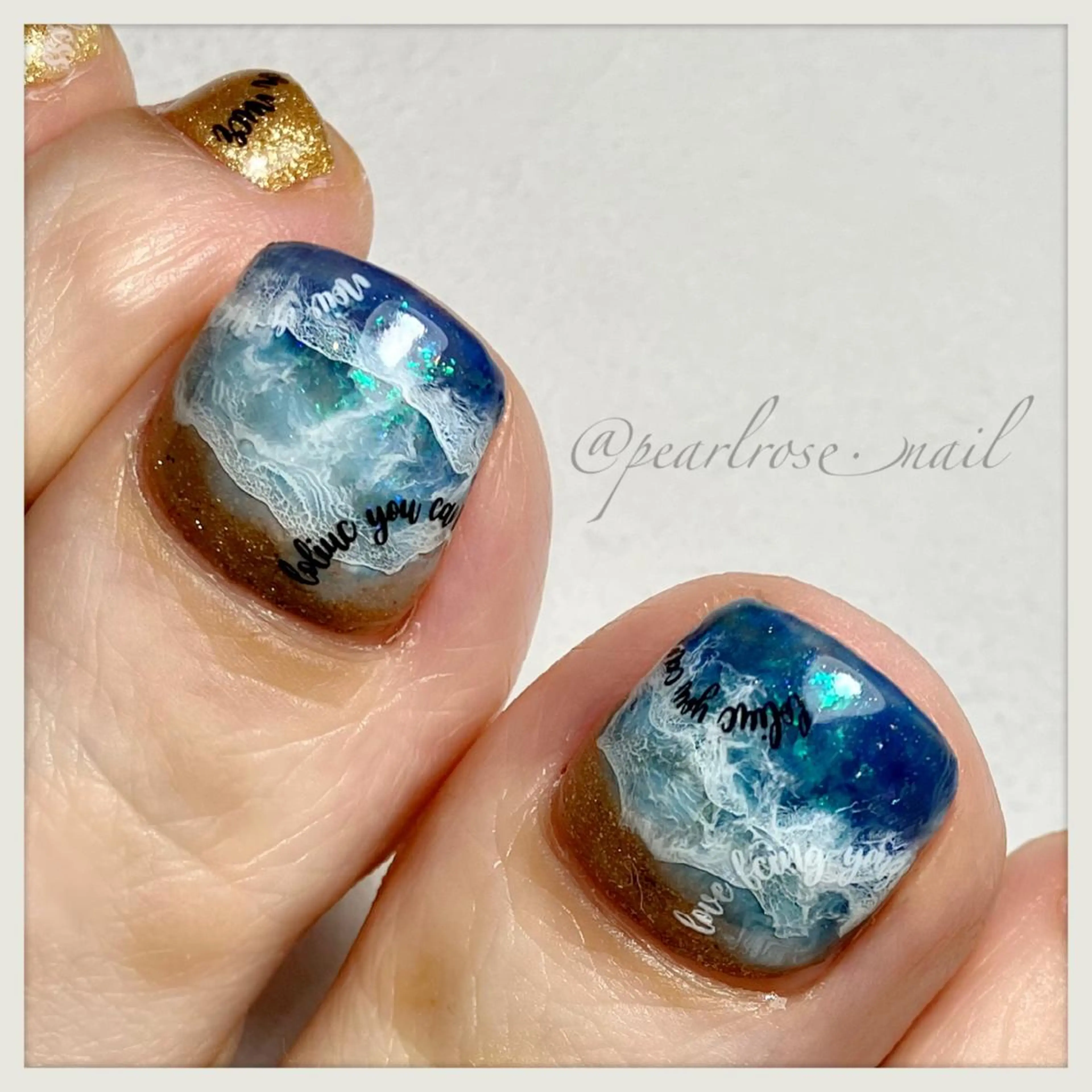 ネイル フットネイル Beauty salon Ryu・ange所属・PEARL ROSE パールローズのネイルデザイン