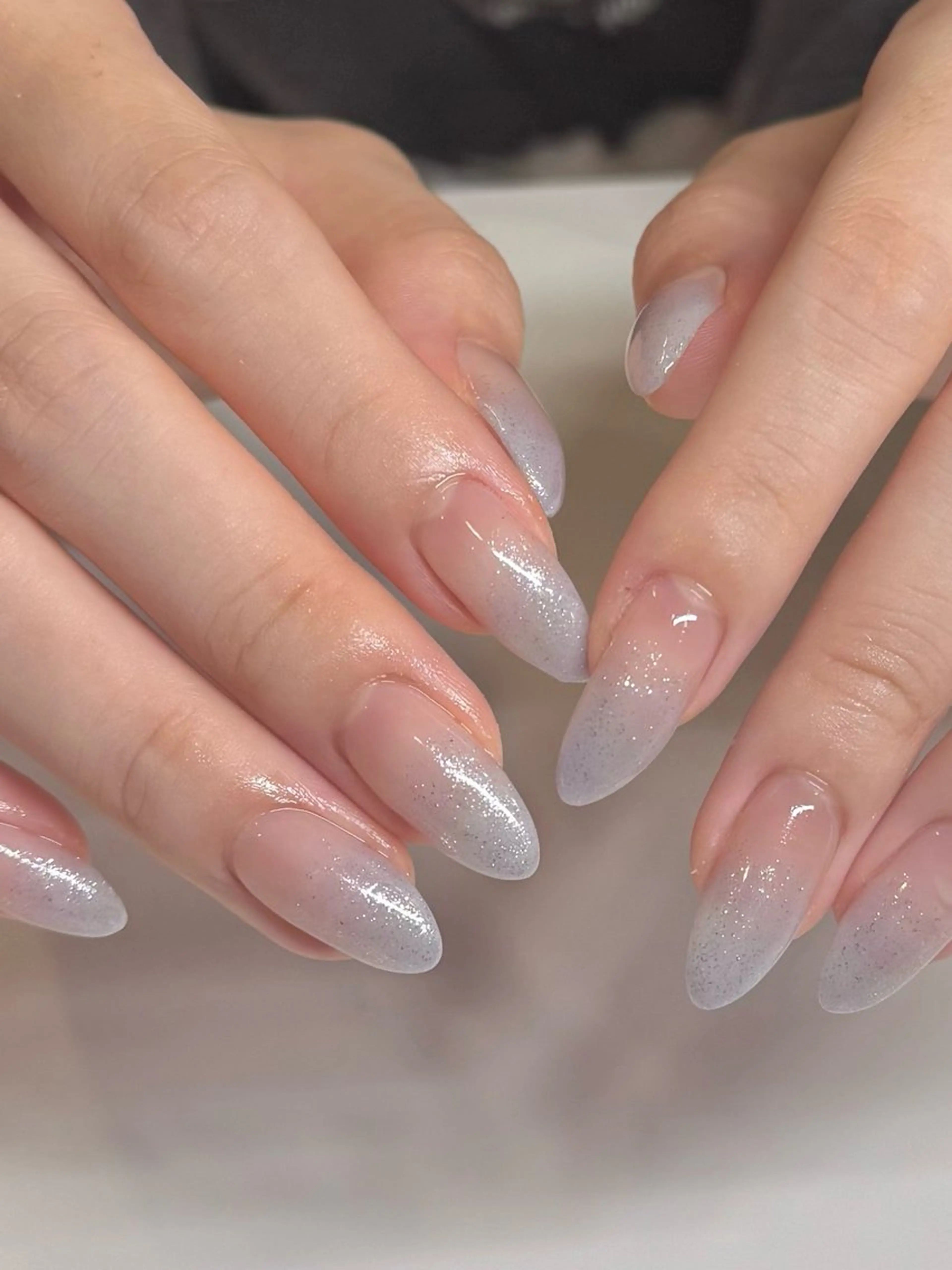 ネイル アニマル柄 ブルー ドット ジェルネイル ガーリー jouerm所属・山田 萌果のネイルデザイン