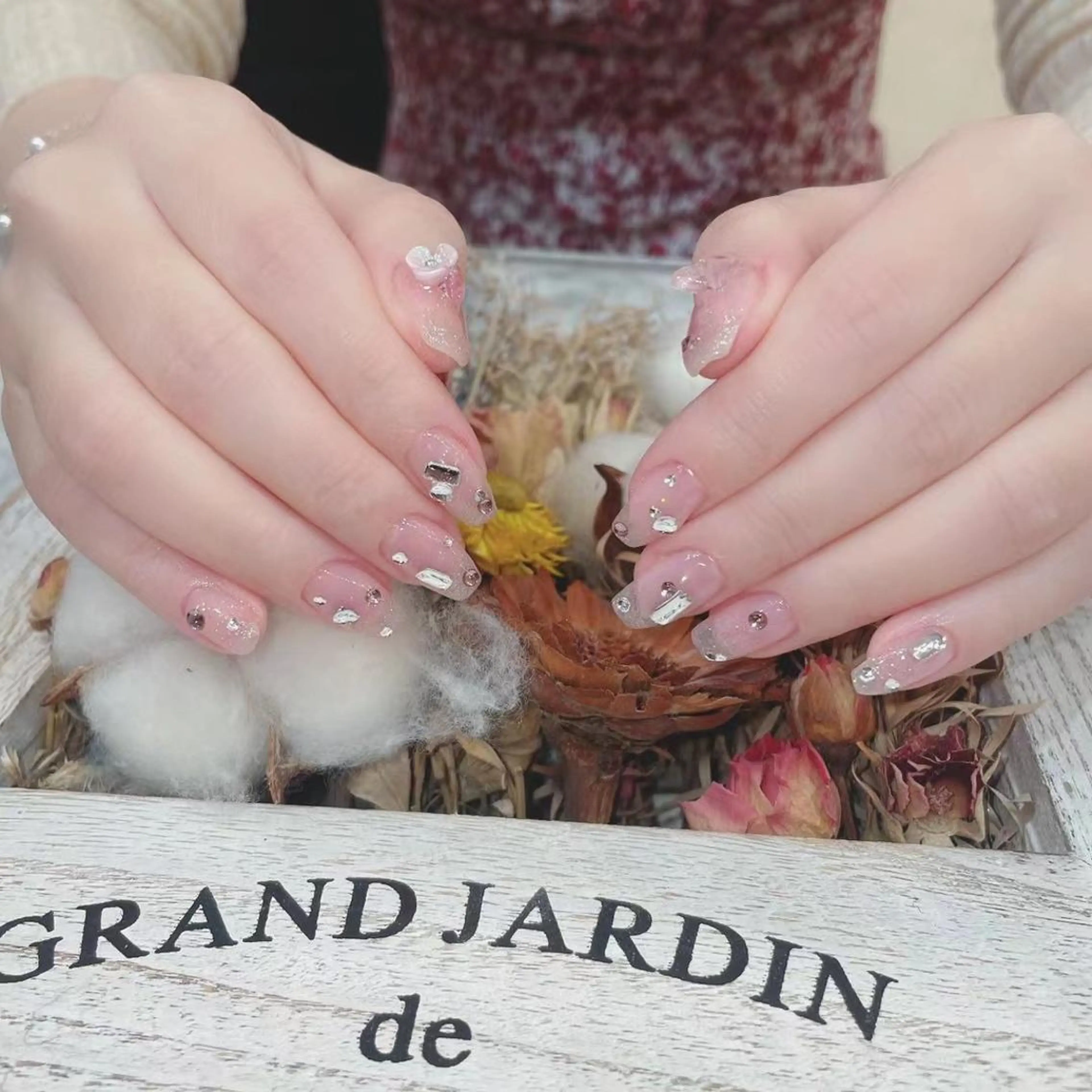 ネイル ハート ラメ(グリッター) Babarla nailのネイルデザイン