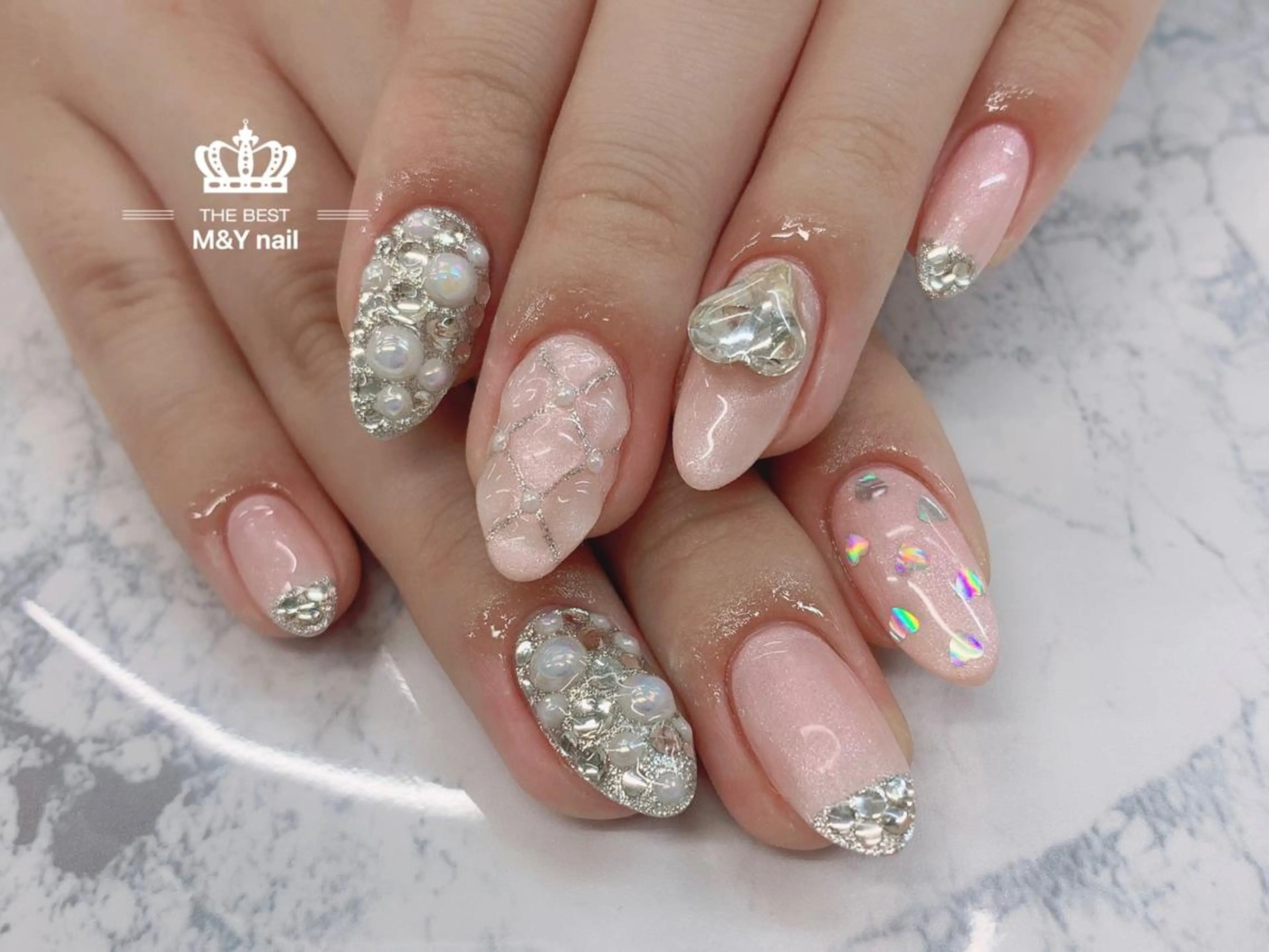 ネイル ハート ハンドネイル ハンドケア M&Y NailSalonのネイルデザイン