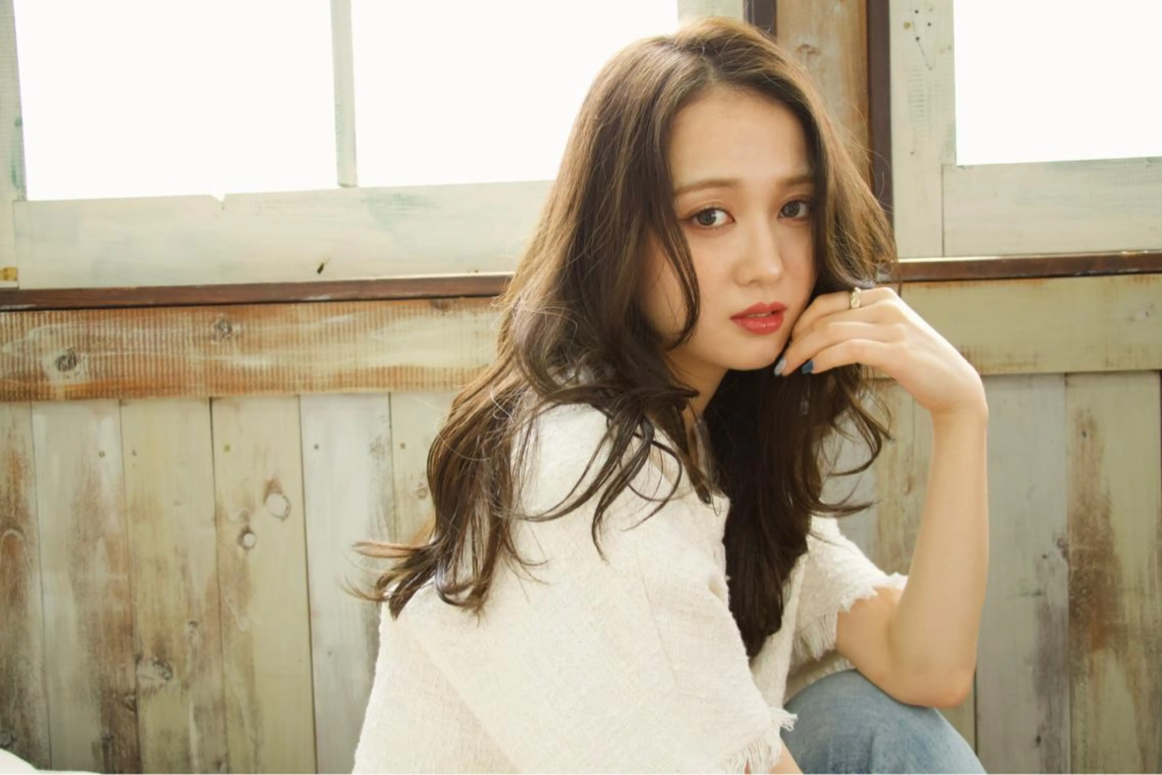 ロング カラー 水島 悠香子のヘアスタイル