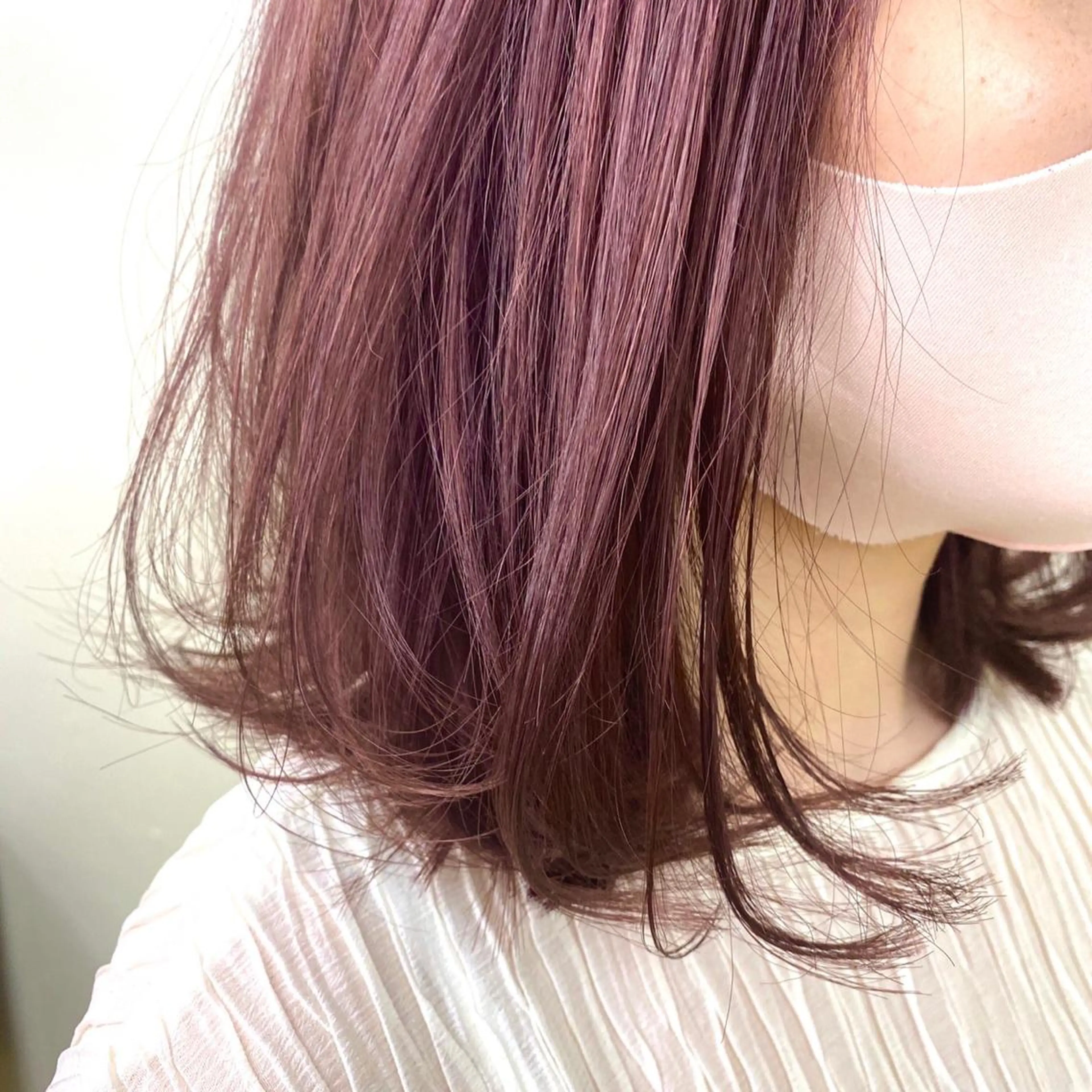 ミディアム カラー ヘアアレンジ ピンクカラー トリートメント 全色特化美容師 /コウスケ🎨のヘアスタイル