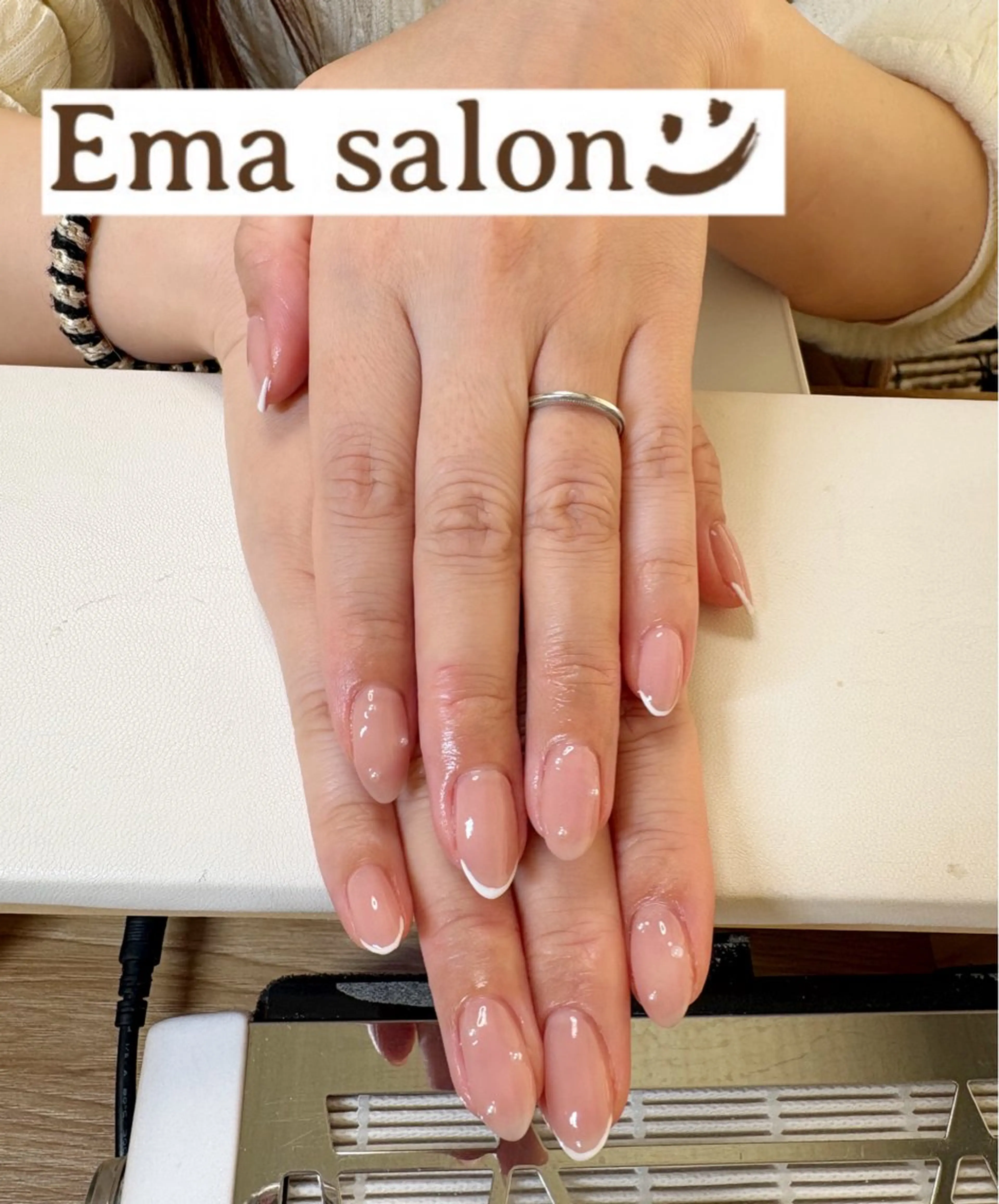 ネイル フレンチネイル ピンク ハンドネイル Ema salon所属・Ema salon hiromiのネイルデザイン