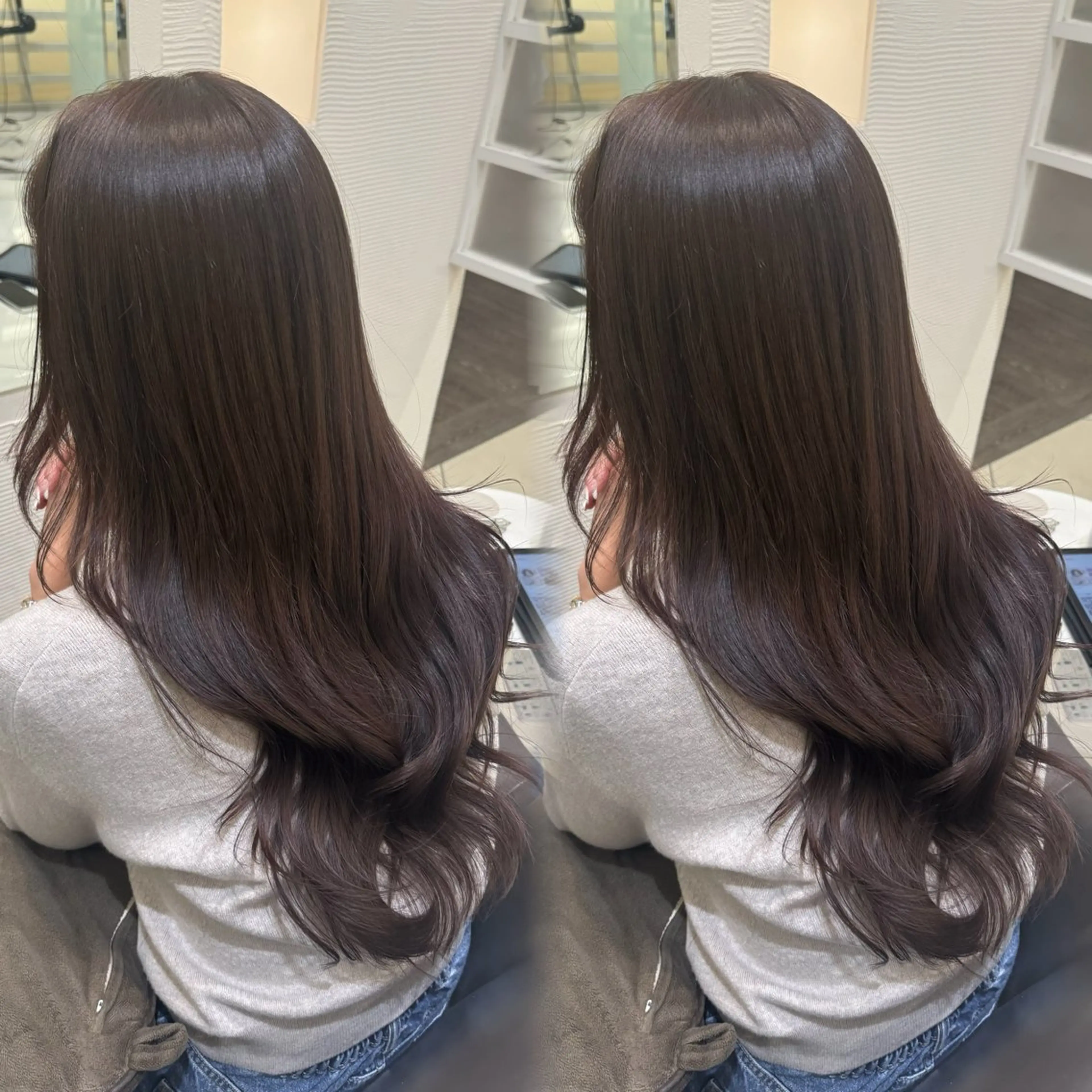 カラー ブラウンカラー ショコラブラウン ヘアカラー 艶髪／カラー／ 銀座／RINA🎀のヘアスタイル