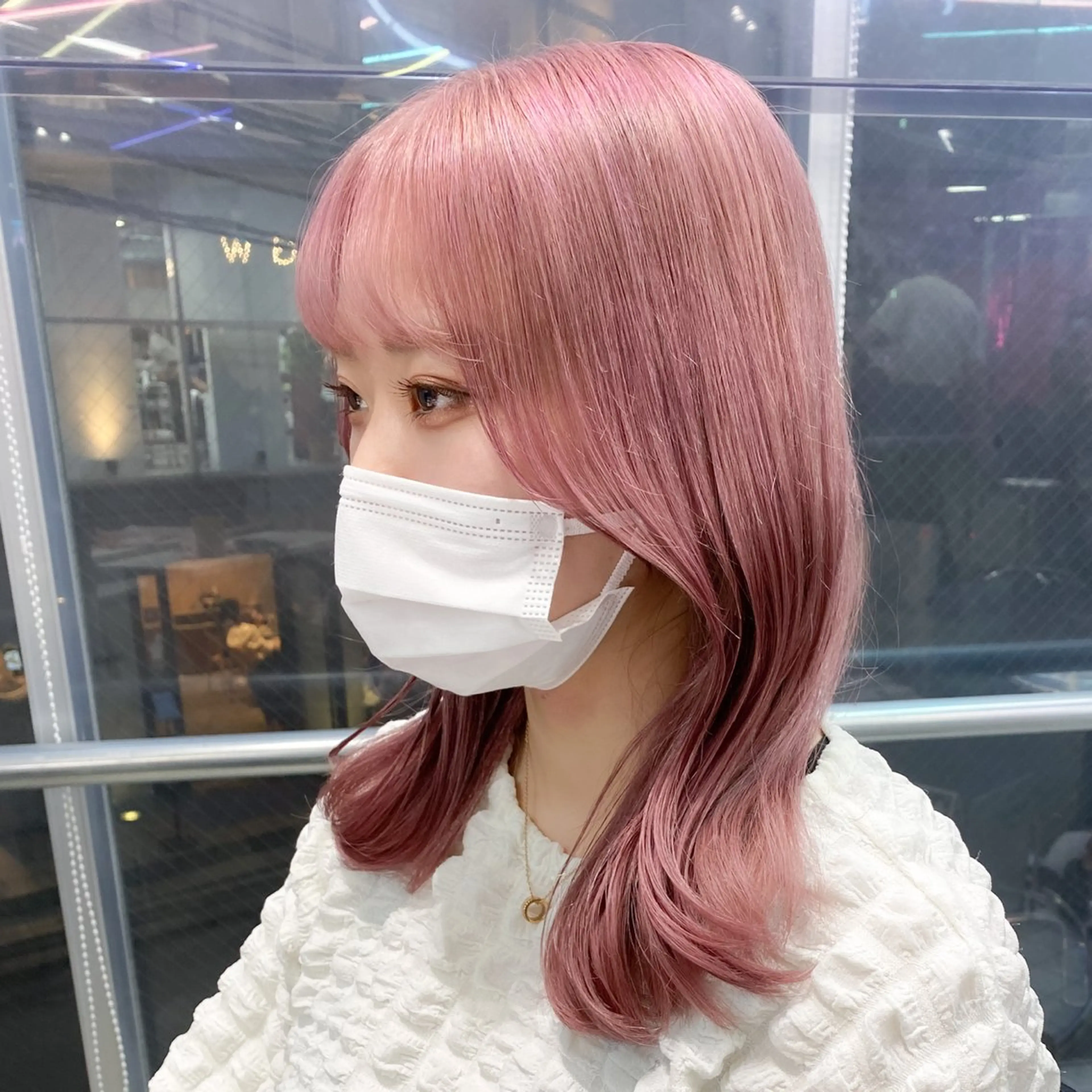 セミロング カラー 💗💗韓国レイヤー yu-ki💗💗のヘアスタイル