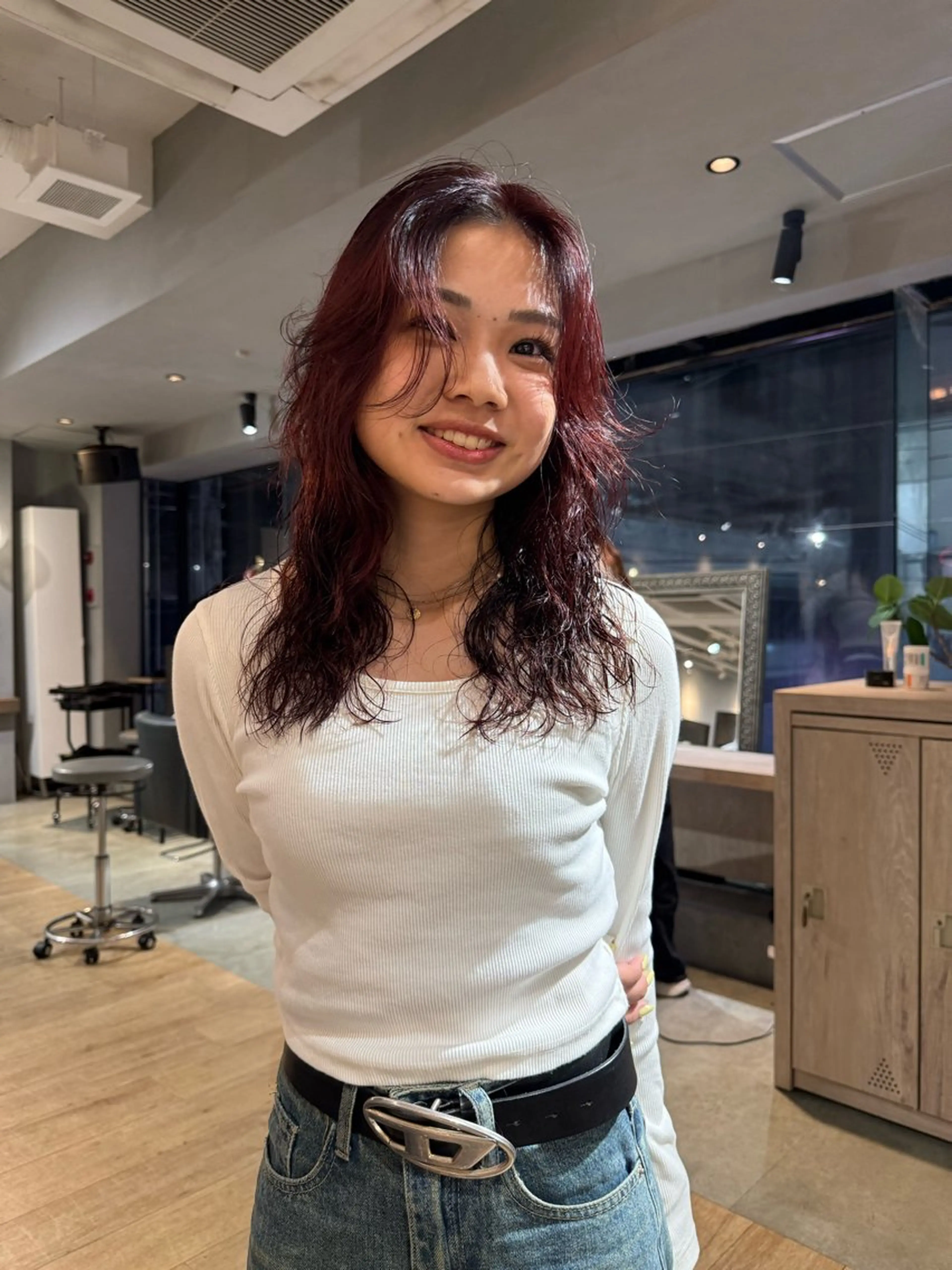 セミロング カラー パーマ 梅田/束感マツエク /ナツノのマツエク・マツパデザイン