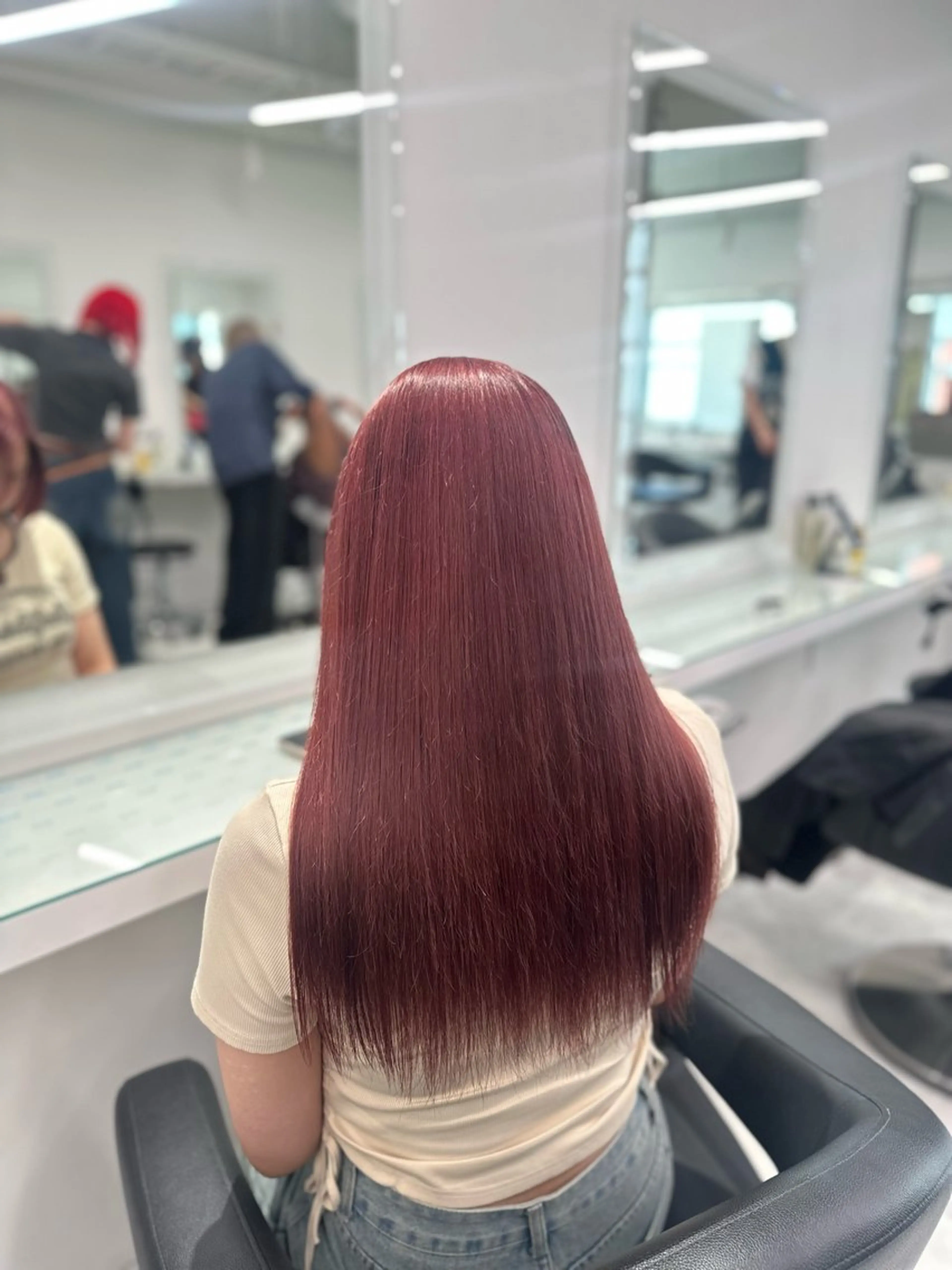 セミロング カラー ヘアカラー トリートメント ヘッドスパ ヘアセット ❄最強かわいいカラー ❄️MINA❄️のヘアスタイル