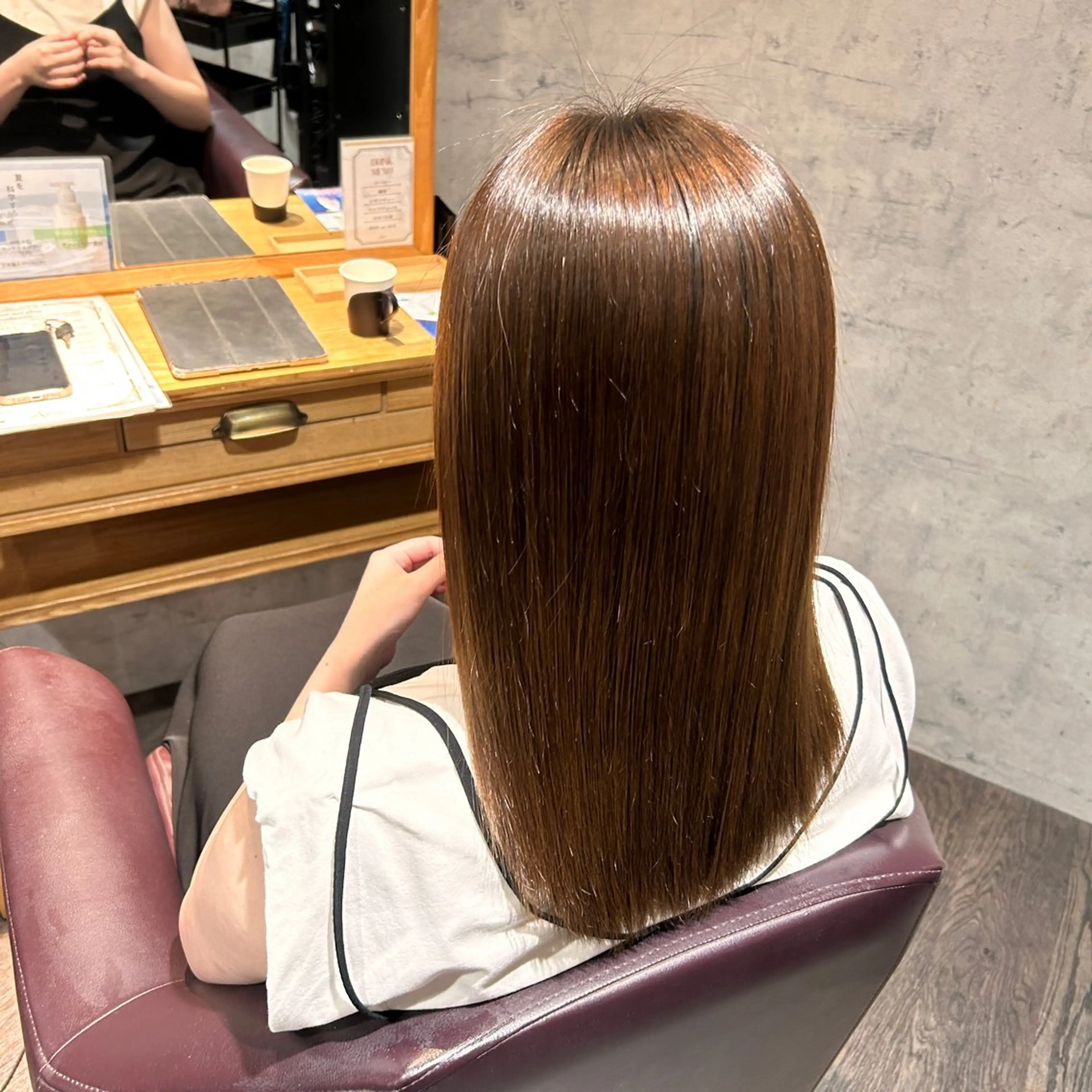 ミディアム 縮毛矯正 ブリーチ/アレンジ/ 19歳/新宿/アリルのヘアスタイル