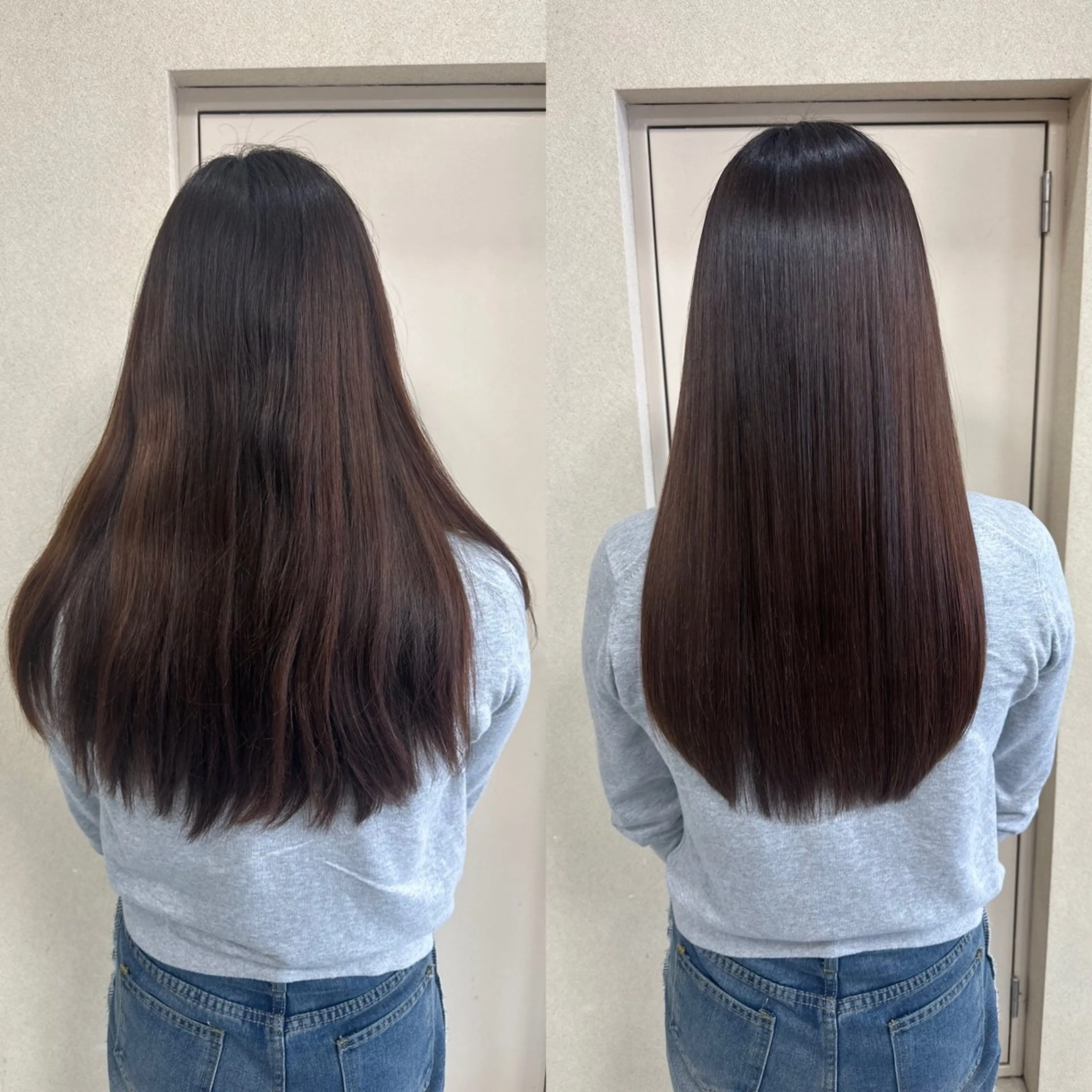 ロング パーマ 縮毛矯正 トリートメント 髪質改善/縮毛矯正 /ブリーチ矯正/岡部のヘアスタイル