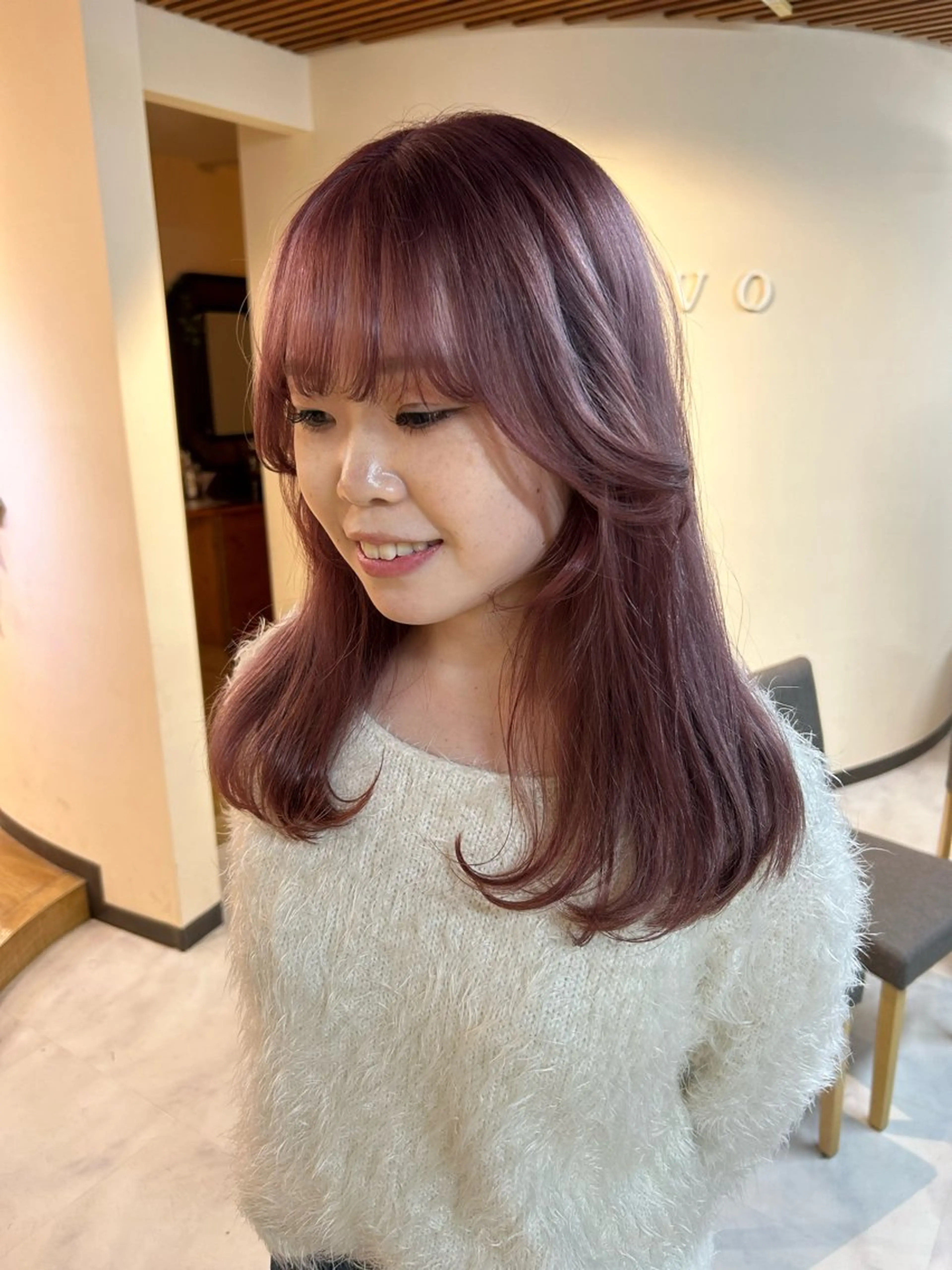 セミロング ヘアカラー 透明感/レイヤー/ 武士るな🌿‬のヘアスタイル