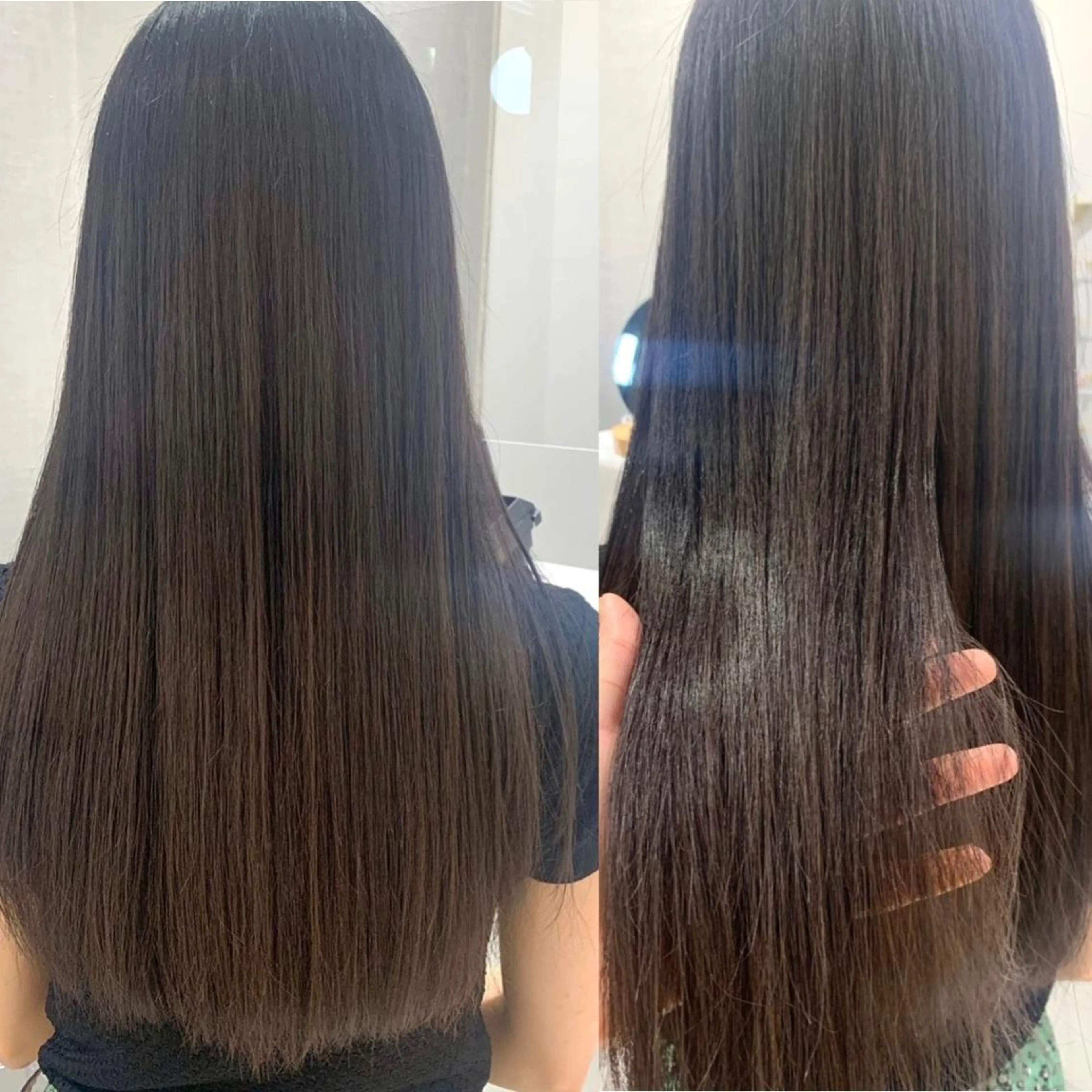 セミロング 髪質改善 縮毛矯正 酸性ストレート カット 縮毛矯正 ボブ/美髪矯正 /佐藤 奈巳のヘアスタイル