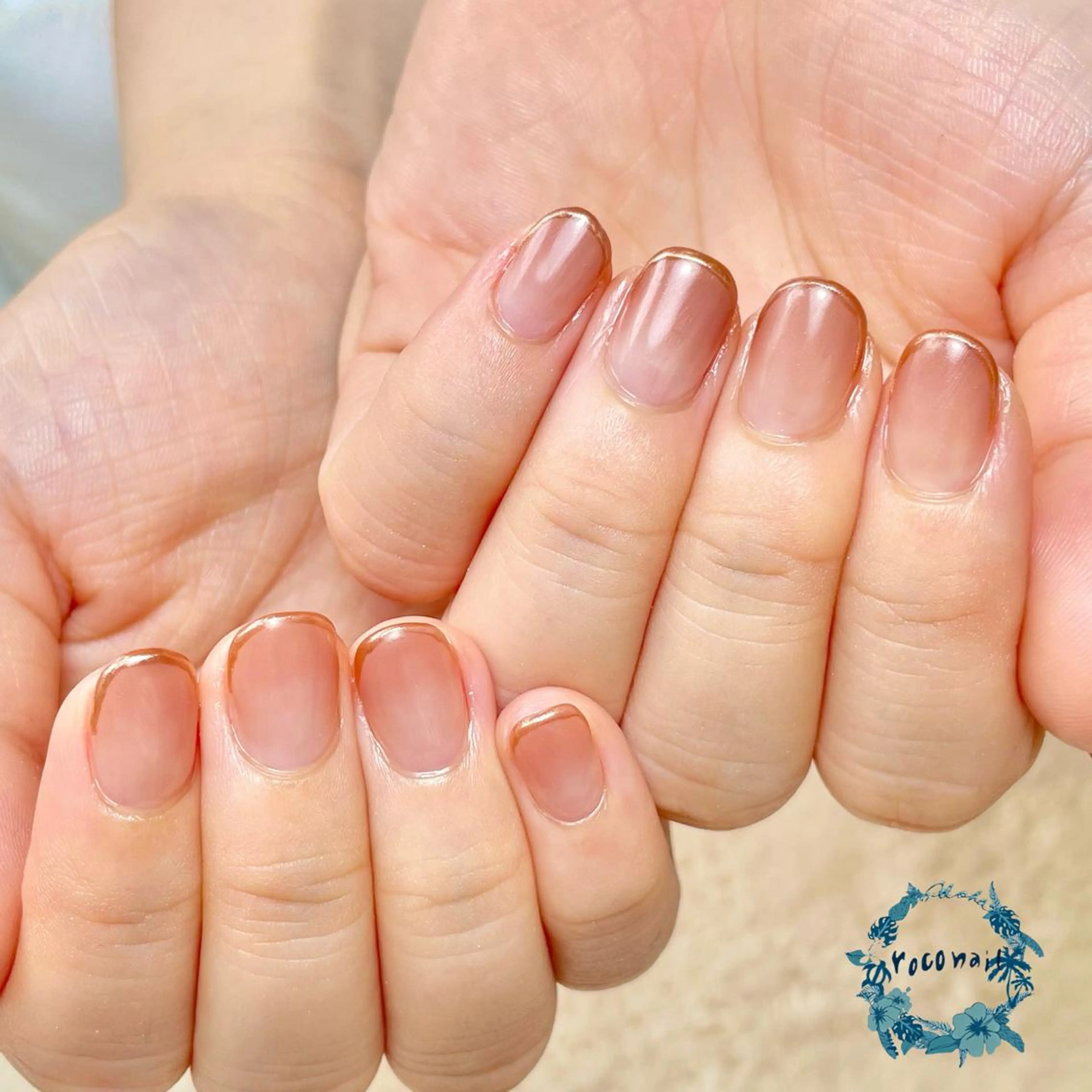 ネイル アートネイル グラデーション ミラーネイル ハンドネイル roconail ヒロコのネイルデザイン