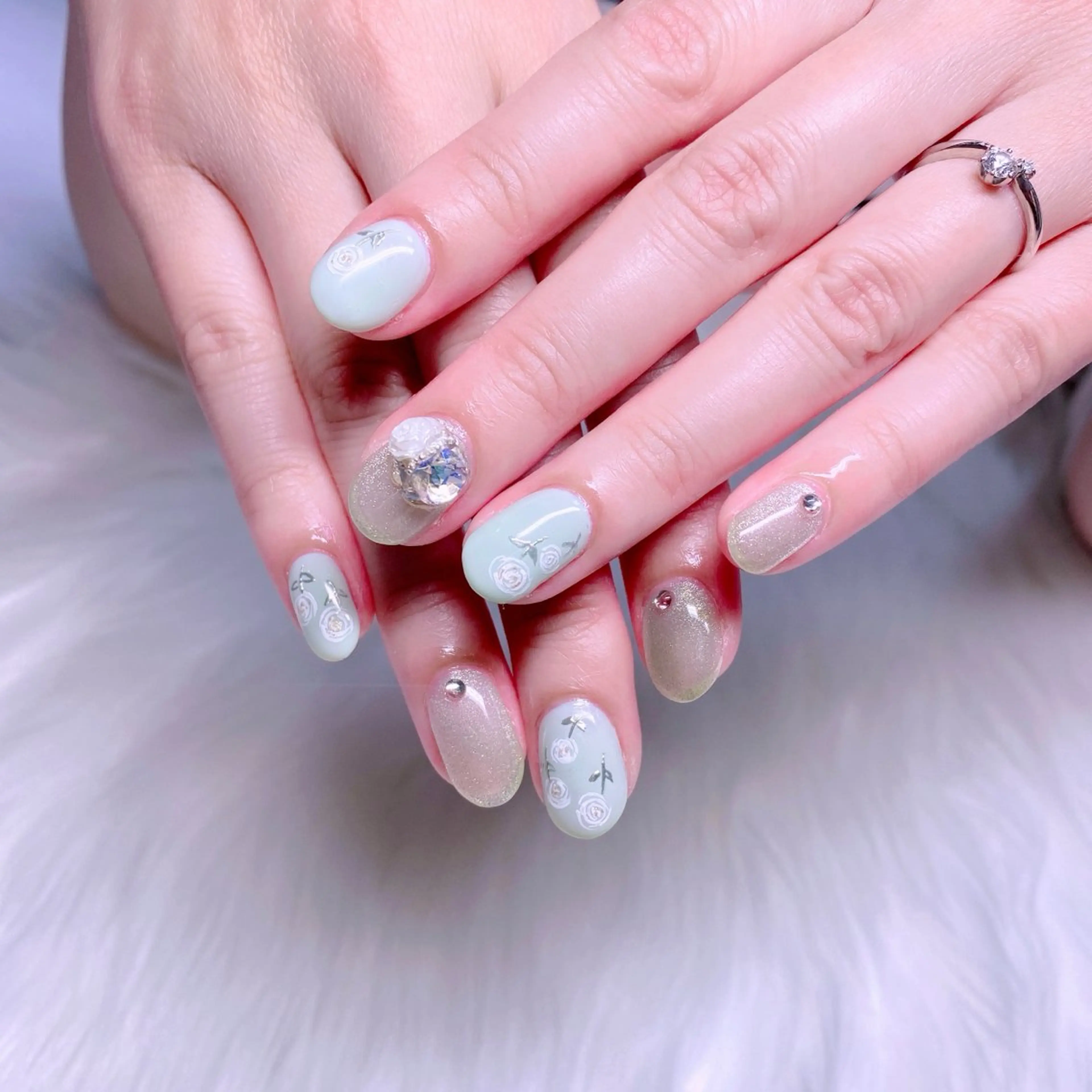 ネイル マグネットネイル ショートネイル Nail Yunaのネイルデザイン