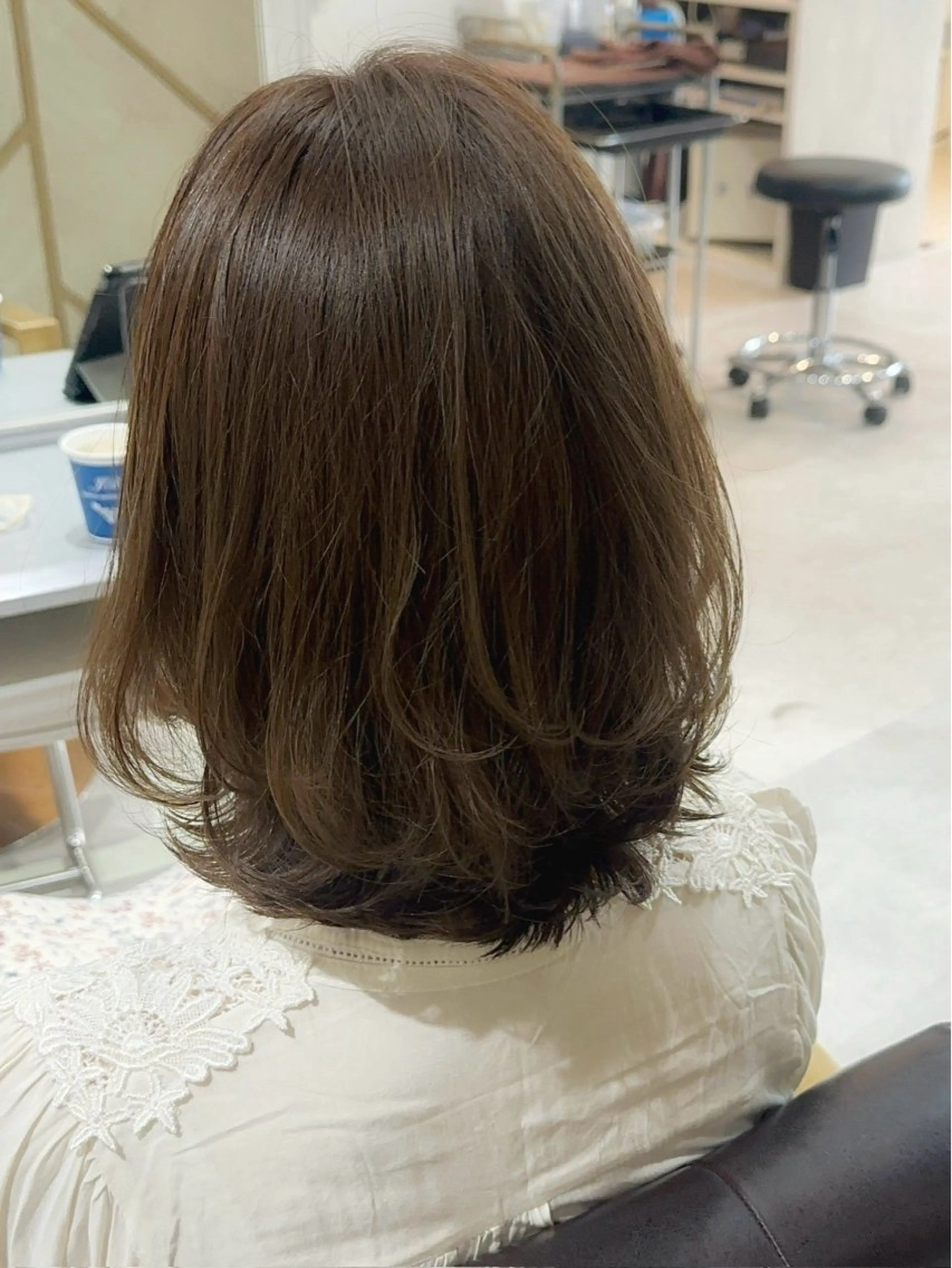 ミディアム ボブレイヤー ボブ レイヤーカット カット トリートメント 似合わせヘア/ボブ/ ミディアム/Takaのヘアスタイル