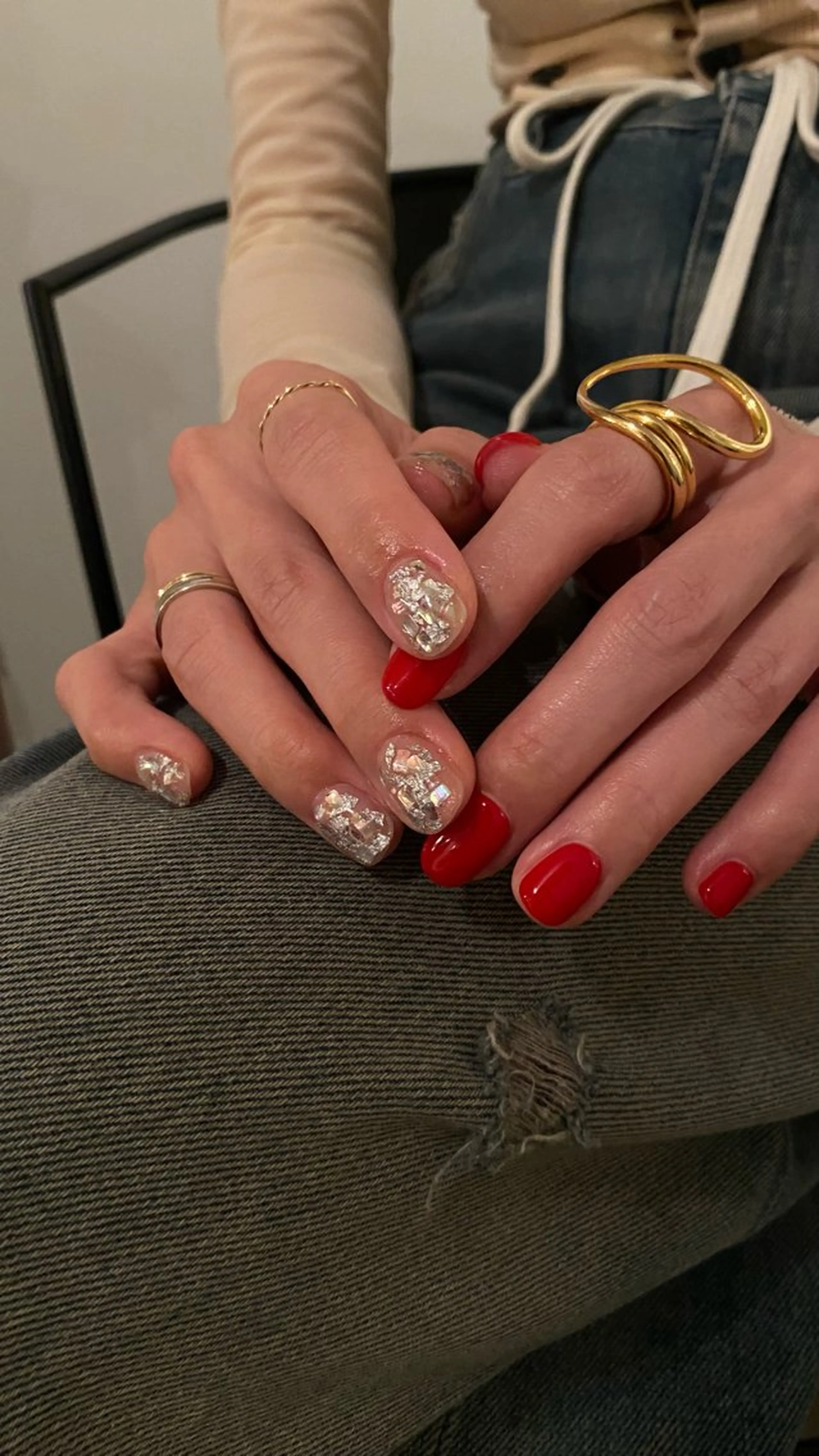 5本アートネイル/パラジェル/ニュアンス/オフ無しの写真