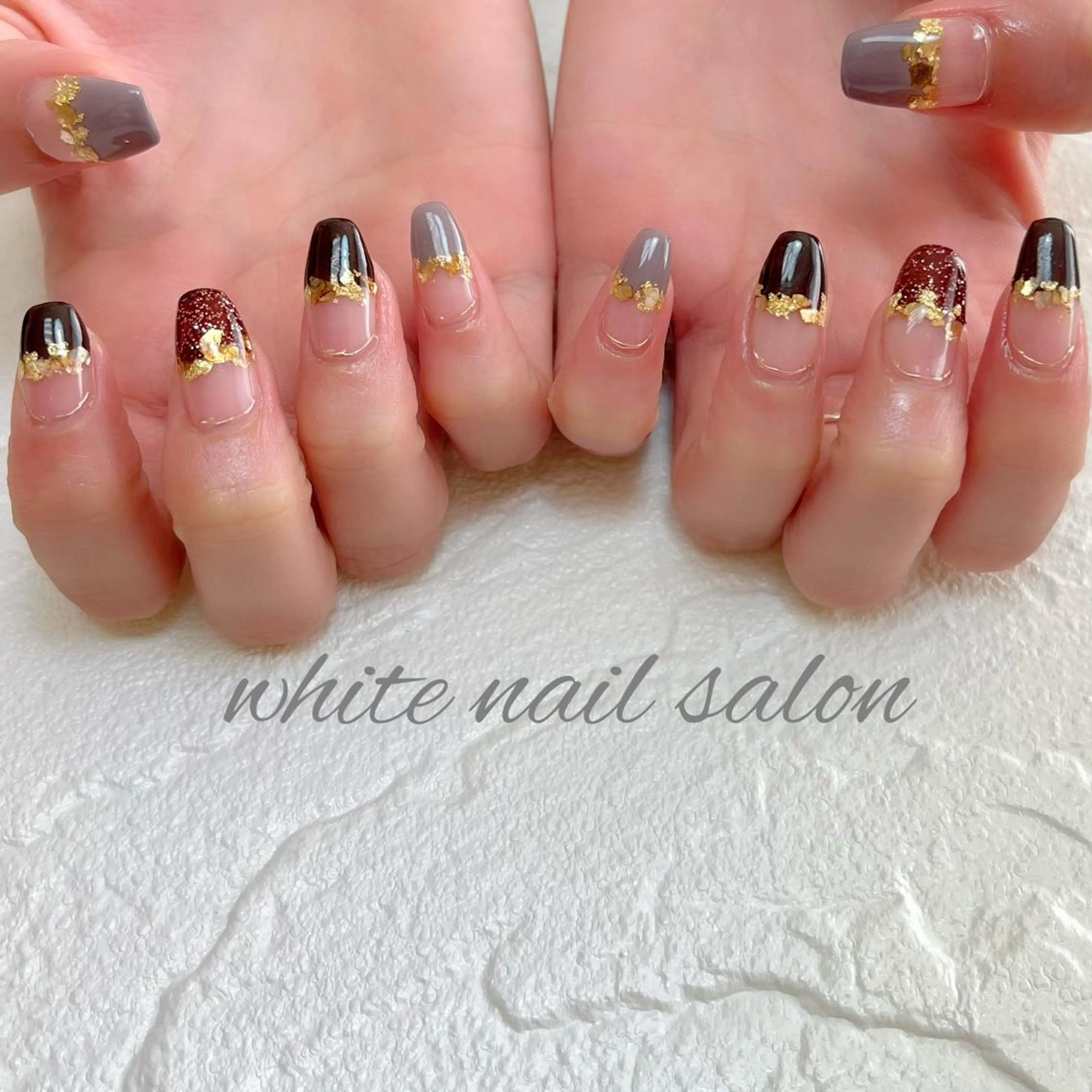ネイル フットネイル ジェルネイル ハードジェル ラメ(グリッター) 持ち込み ハンドネイル white nail salonのネイルデザイン