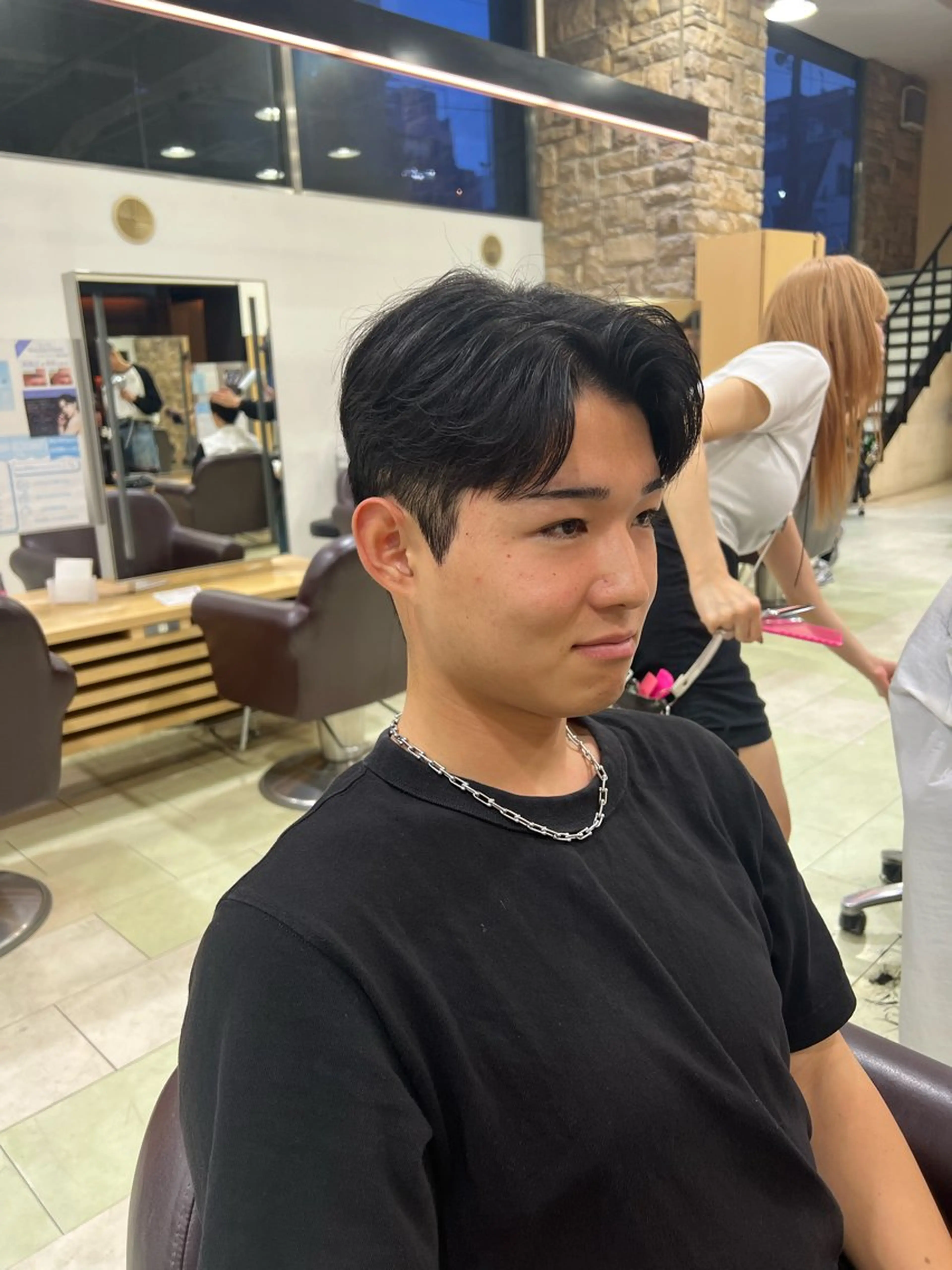 ショート パーマ メンズ カット パーマ ﾎｯﾄﾍﾟｯﾊﾟｰ に移行中【かな】のヘアスタイル