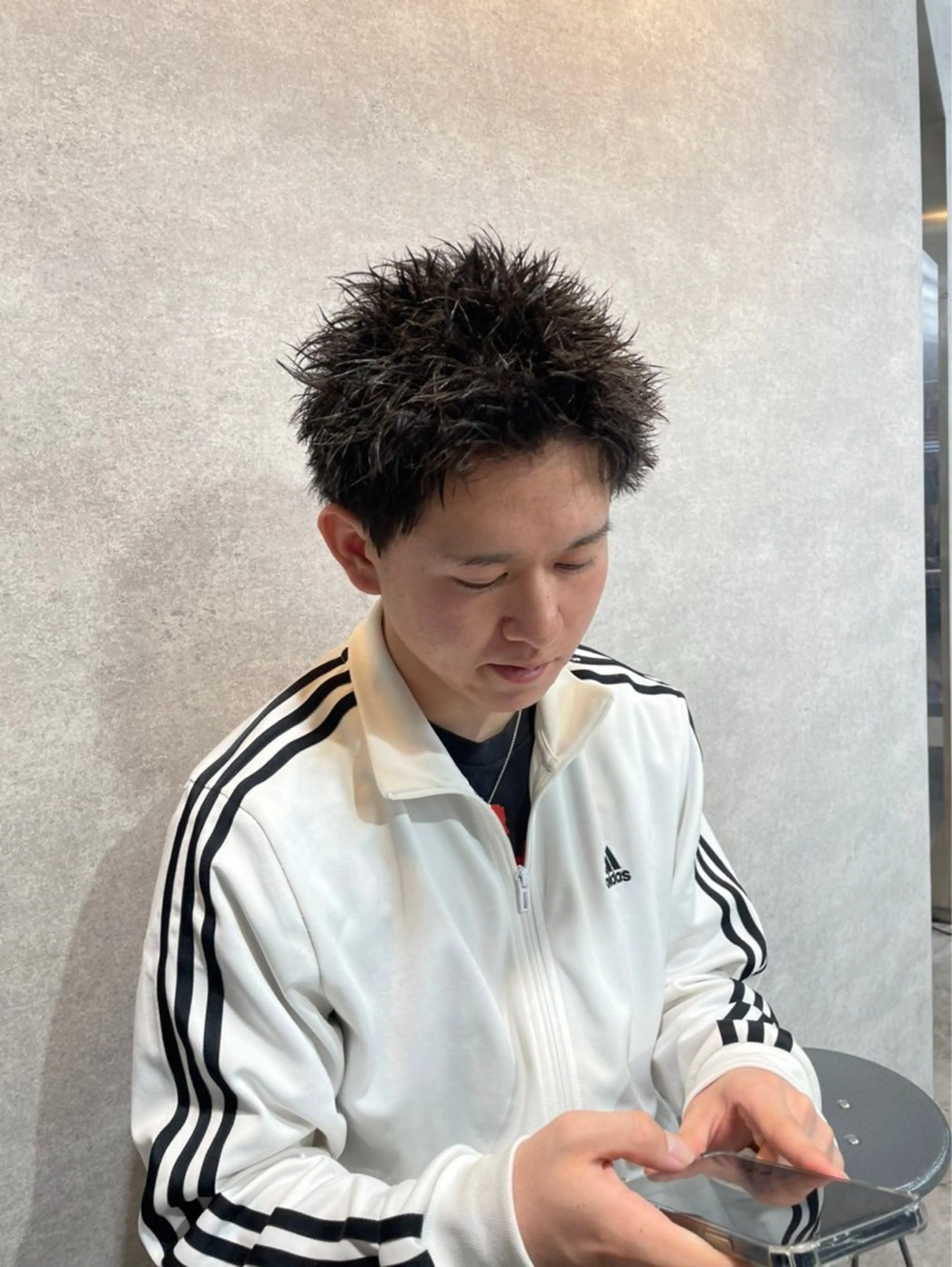 ショート カラー パーマ メンズ カット ヘッドスパ ヘアセット 🔥メンズ 特化🔥菊水皐暉🔥のヘアスタイル