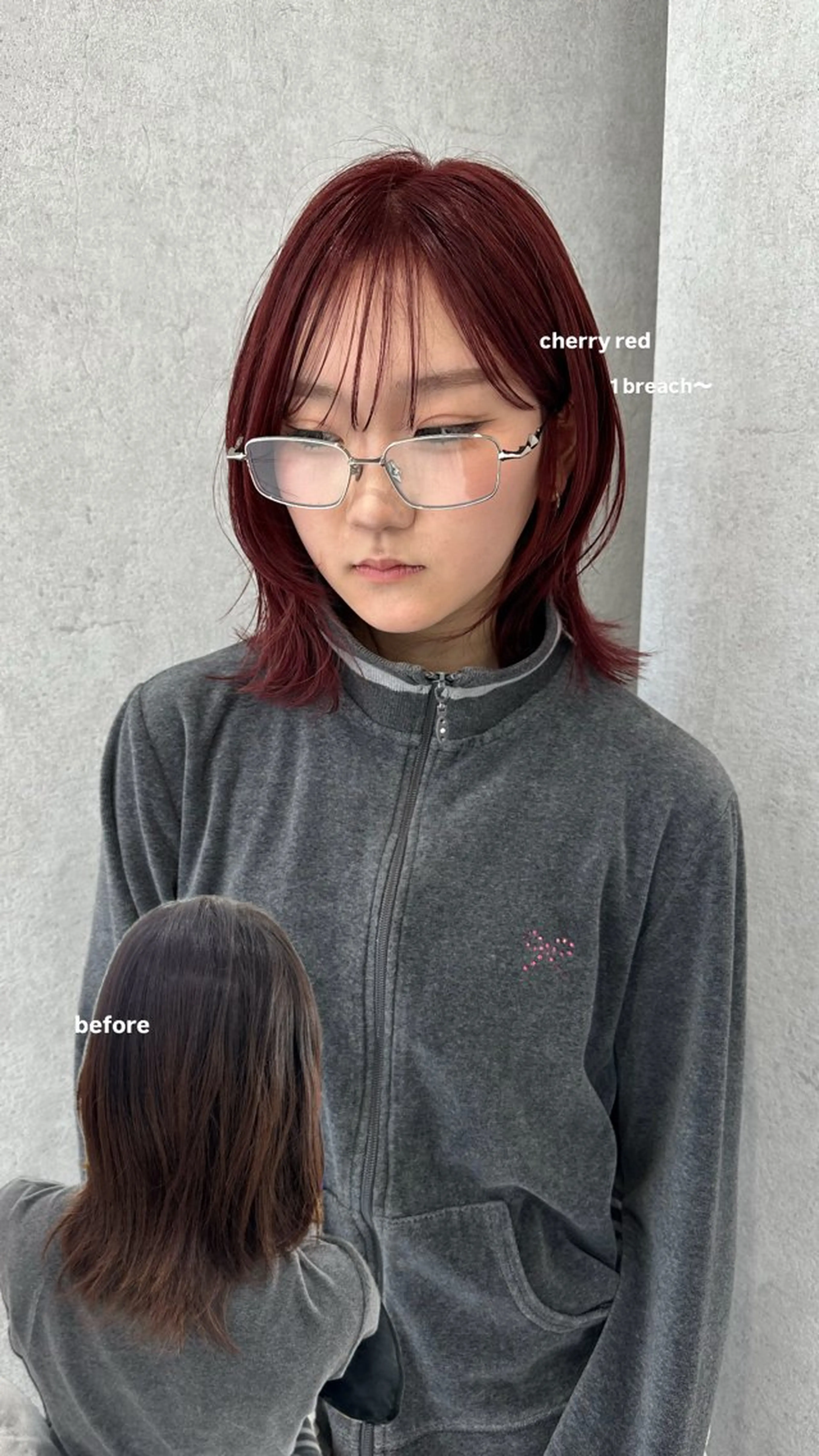 セミロング カラー カット ヘアカラー トリートメント v-lab studio所属・韓国レイヤーカット/ 艶カラー/ noaのヘアスタイル