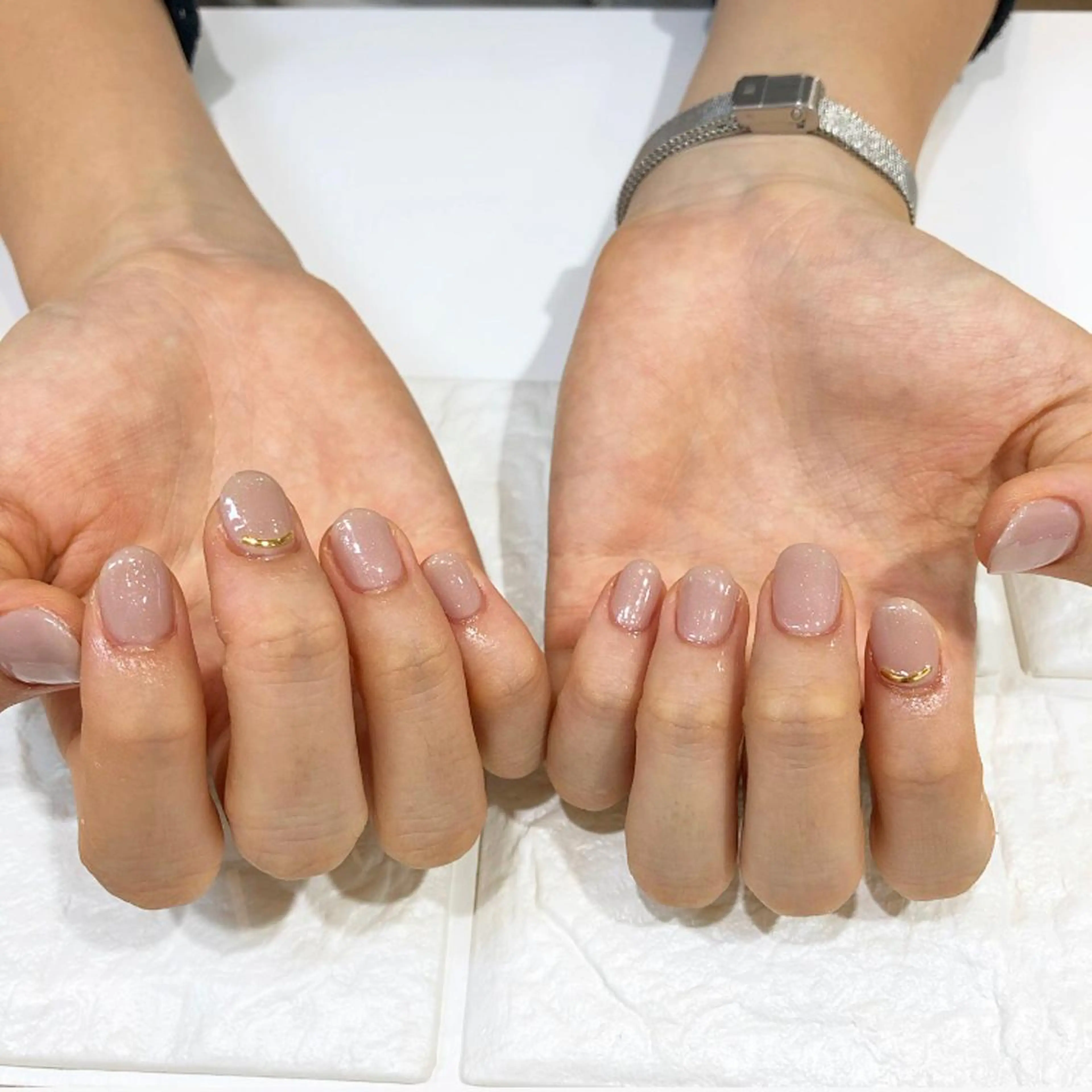 ネイル オフィスネイル ワンカラーネイル rina eye&nailのマツエク・マツパデザイン