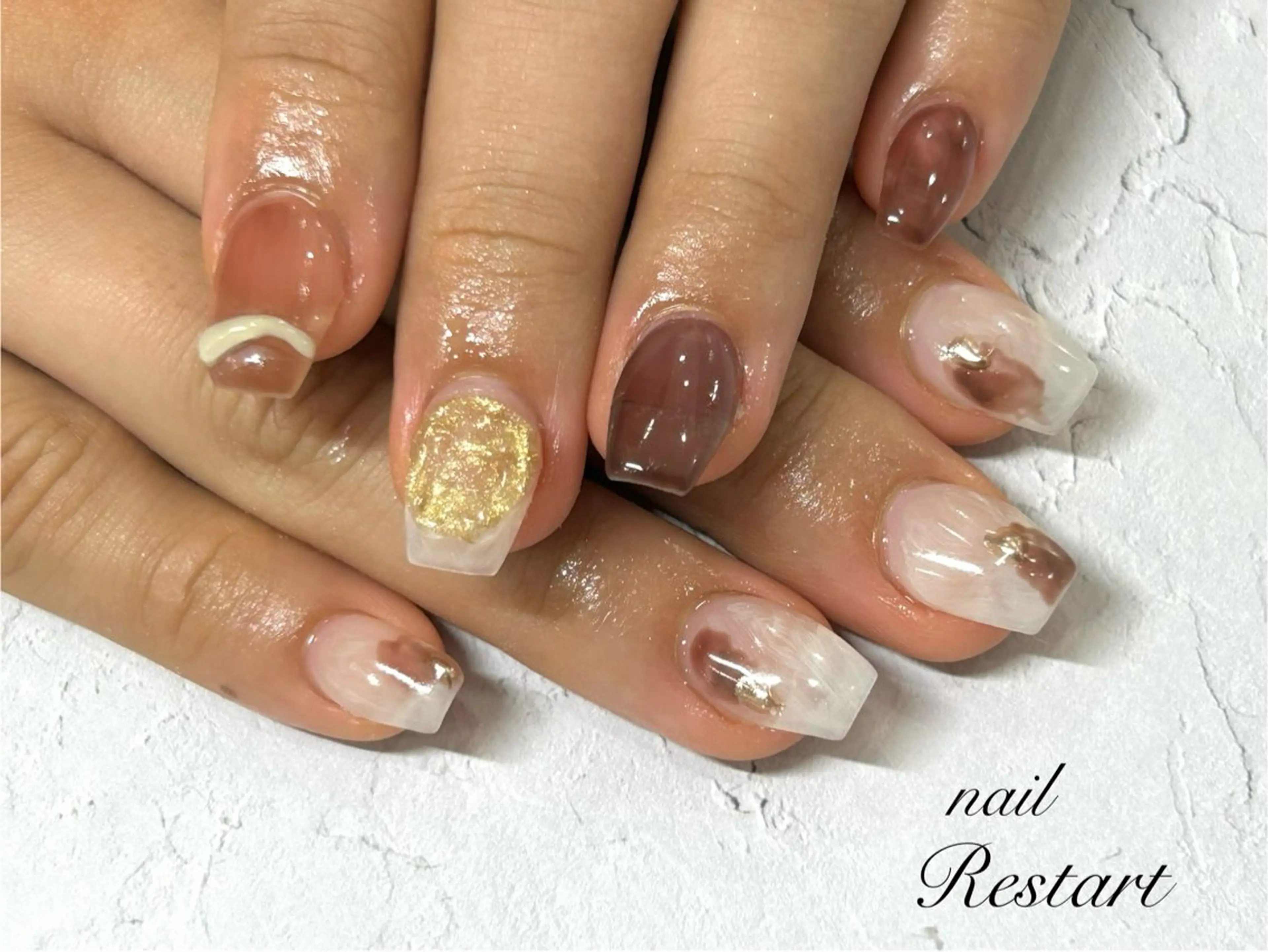 ショート ハンドネイル nail Restart所属・Restart YURIのネイルデザイン