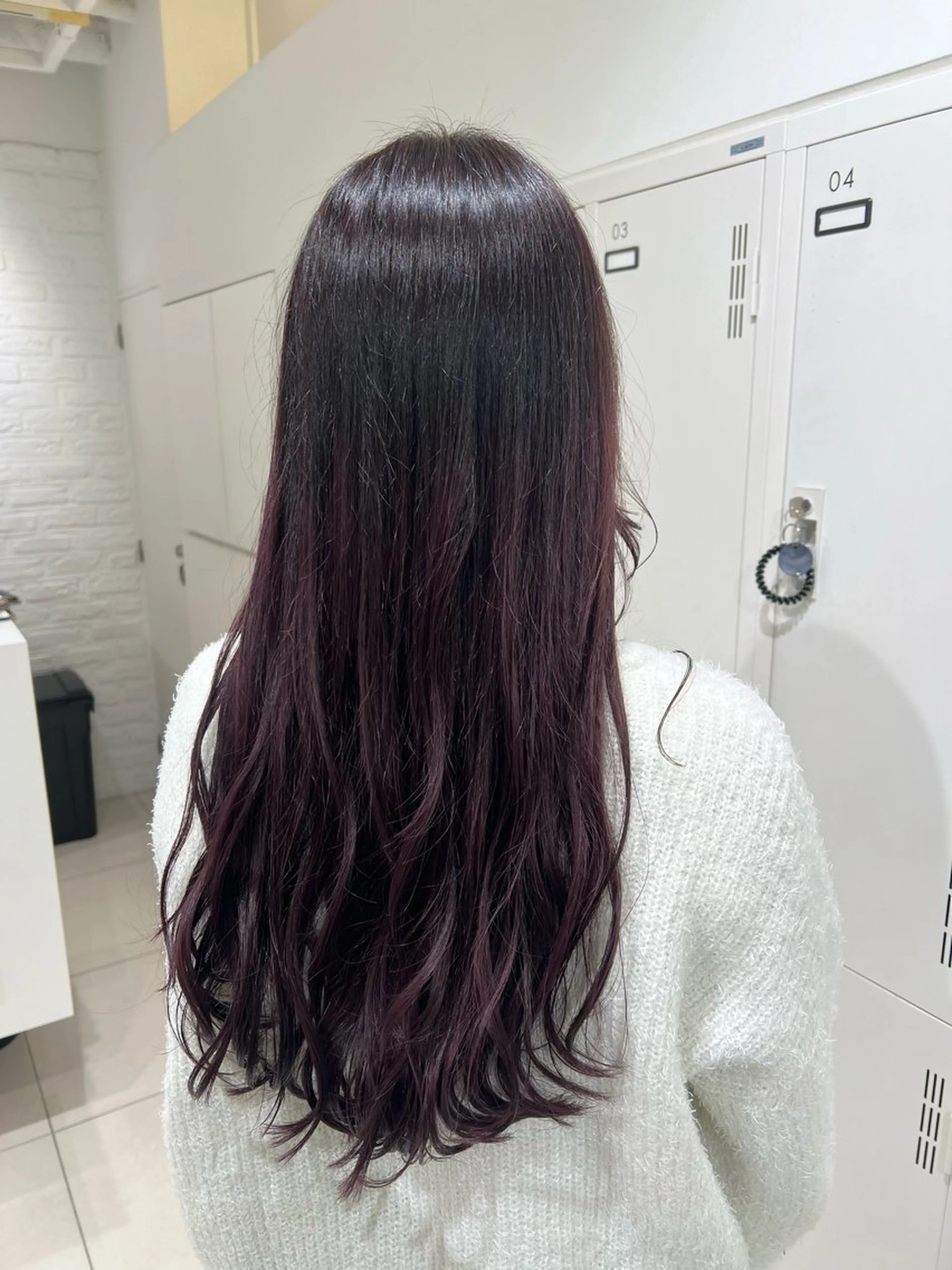 ロング カラー ラベンダーカラー ヘアカラー トリートメント 【暖色カラー特化】 中山由梨のヘアスタイル