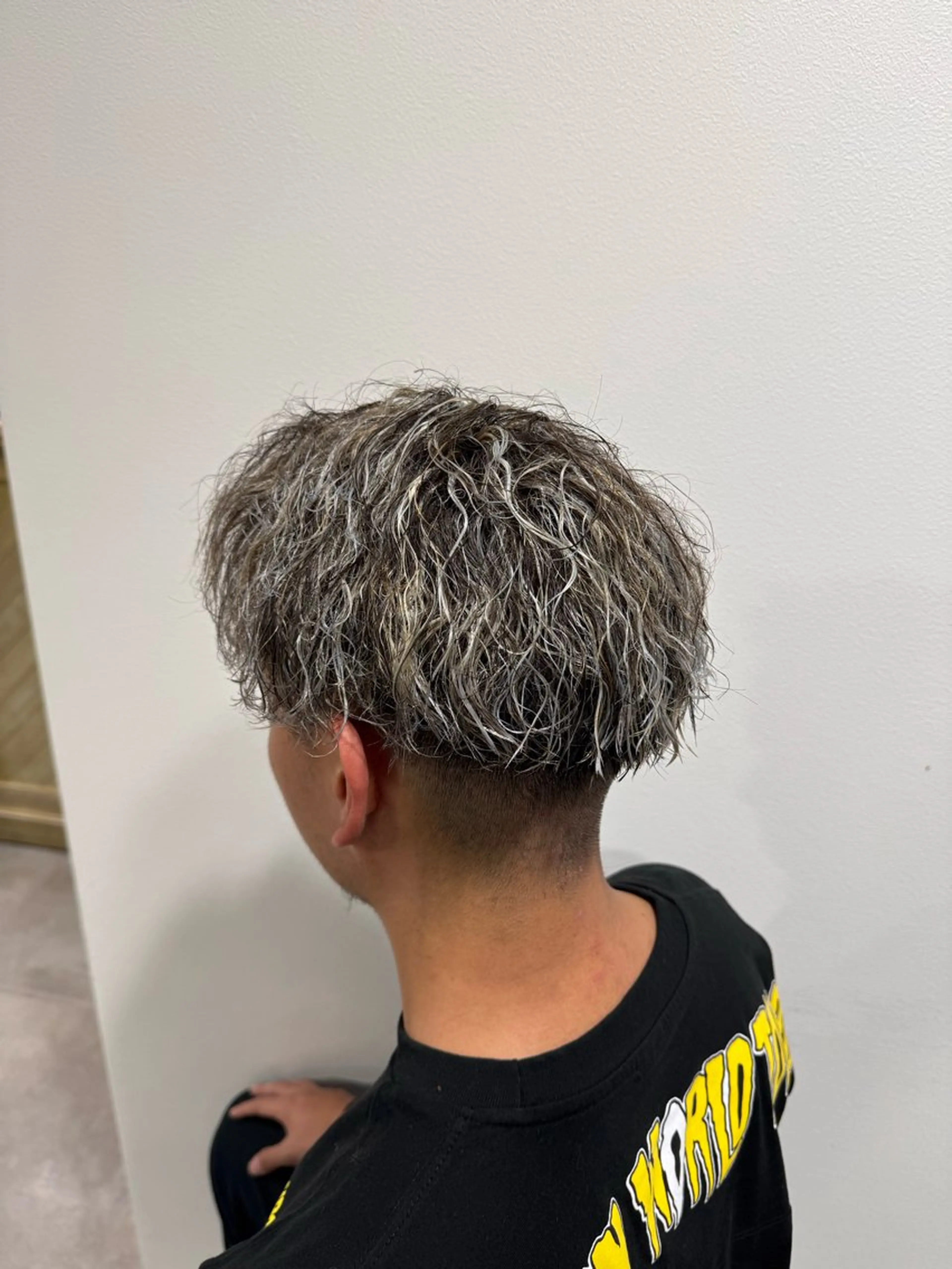 パーマ メンズ パーマ 平尾/艶カラー/ アッシュ系/中川誠大のヘアスタイル