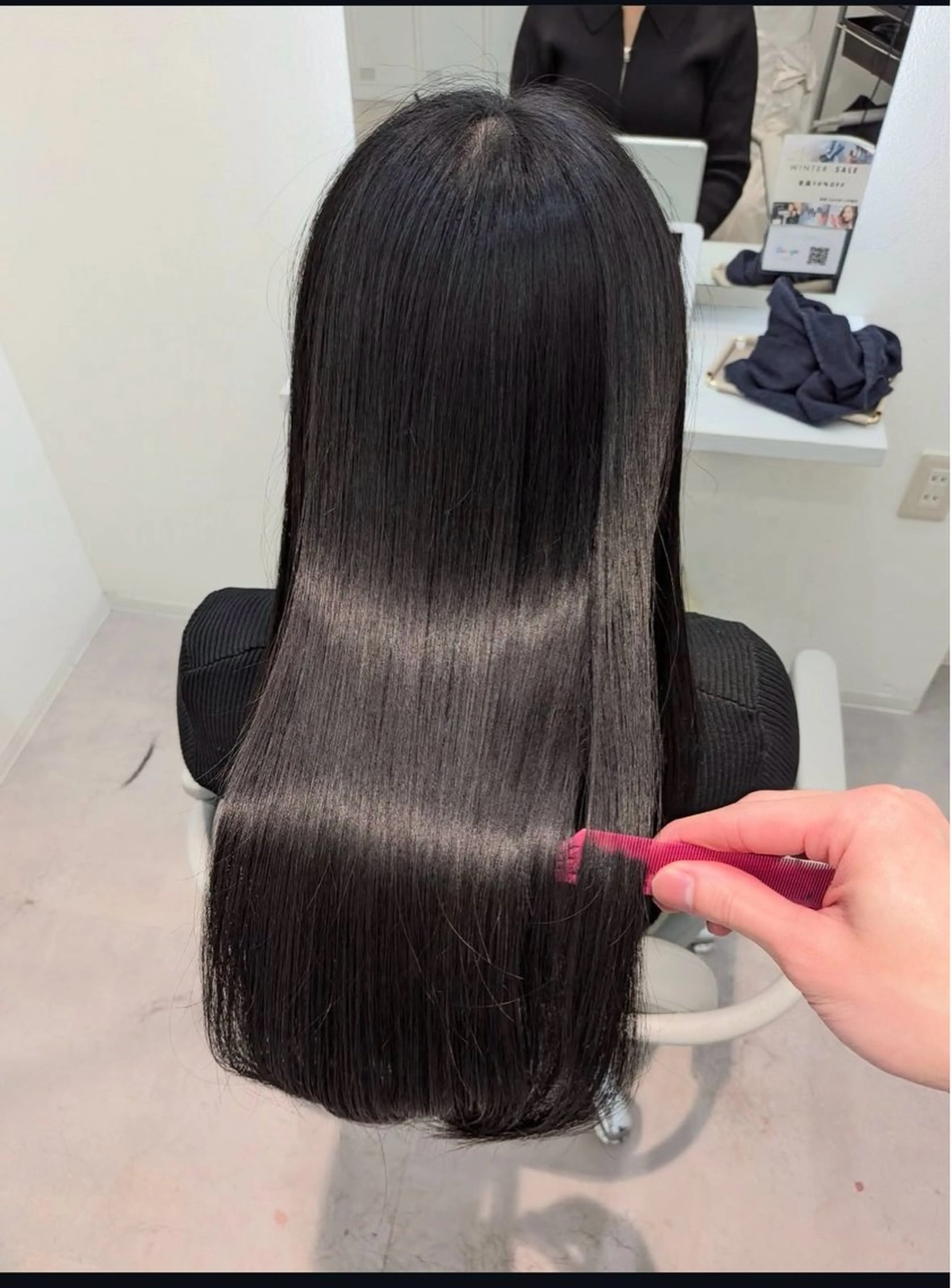 ロング 縮毛矯正 トリートメント 当日予約大歓迎⭕️ 勇輝のヘアスタイル