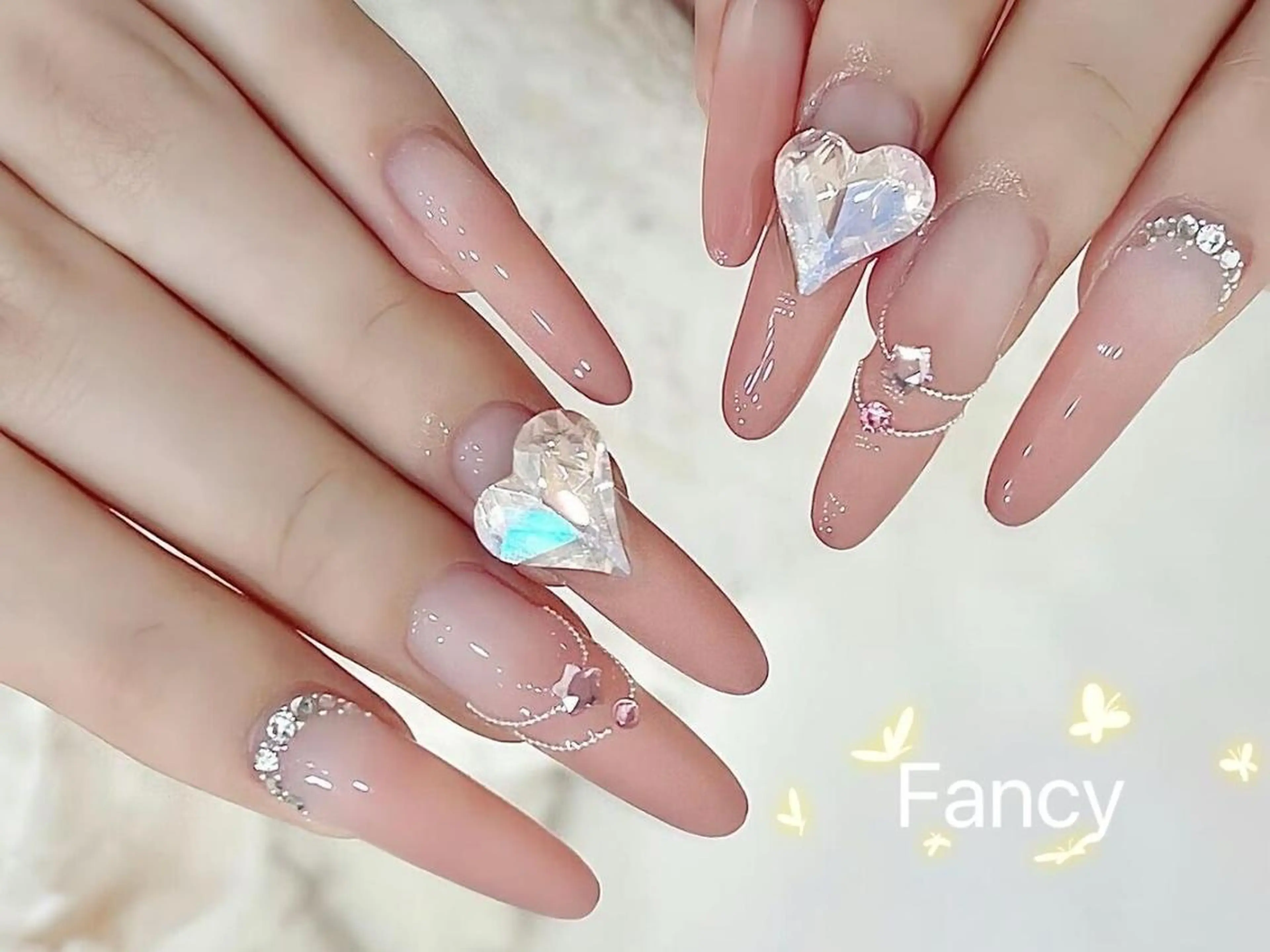 ネイル チークネイル 長さ出し フットネイル フレンチネイル ジェルネイル Fancy Nailsalonのネイルデザイン
